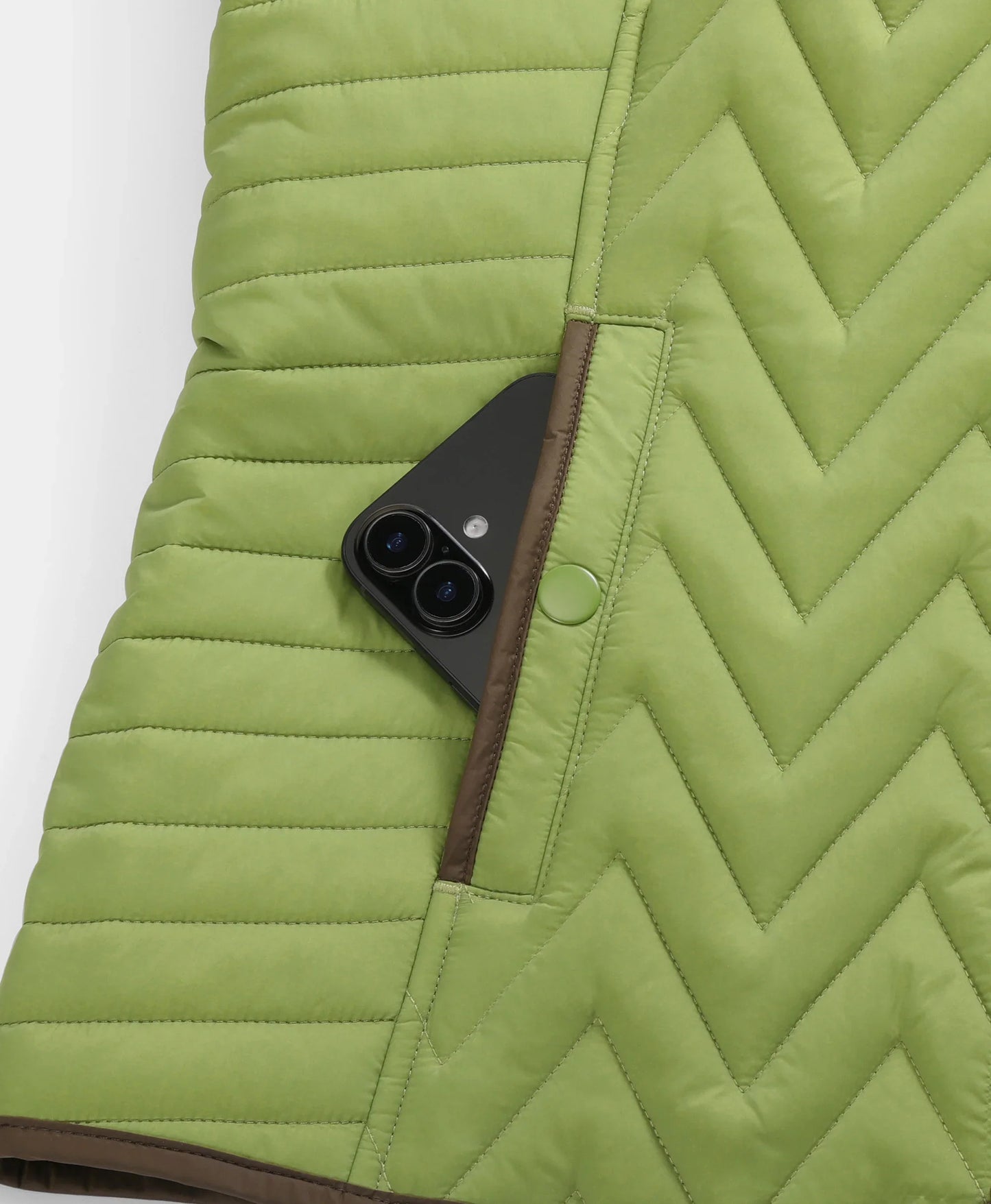 Women's Heated Chevron Quilted Vest - Black / Purple