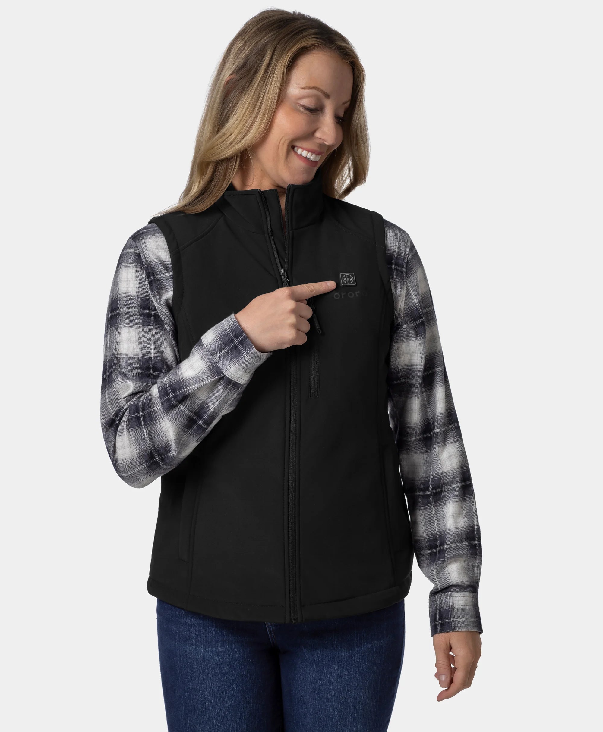 Women's Heated Softshell Vest, Thumbnail 4