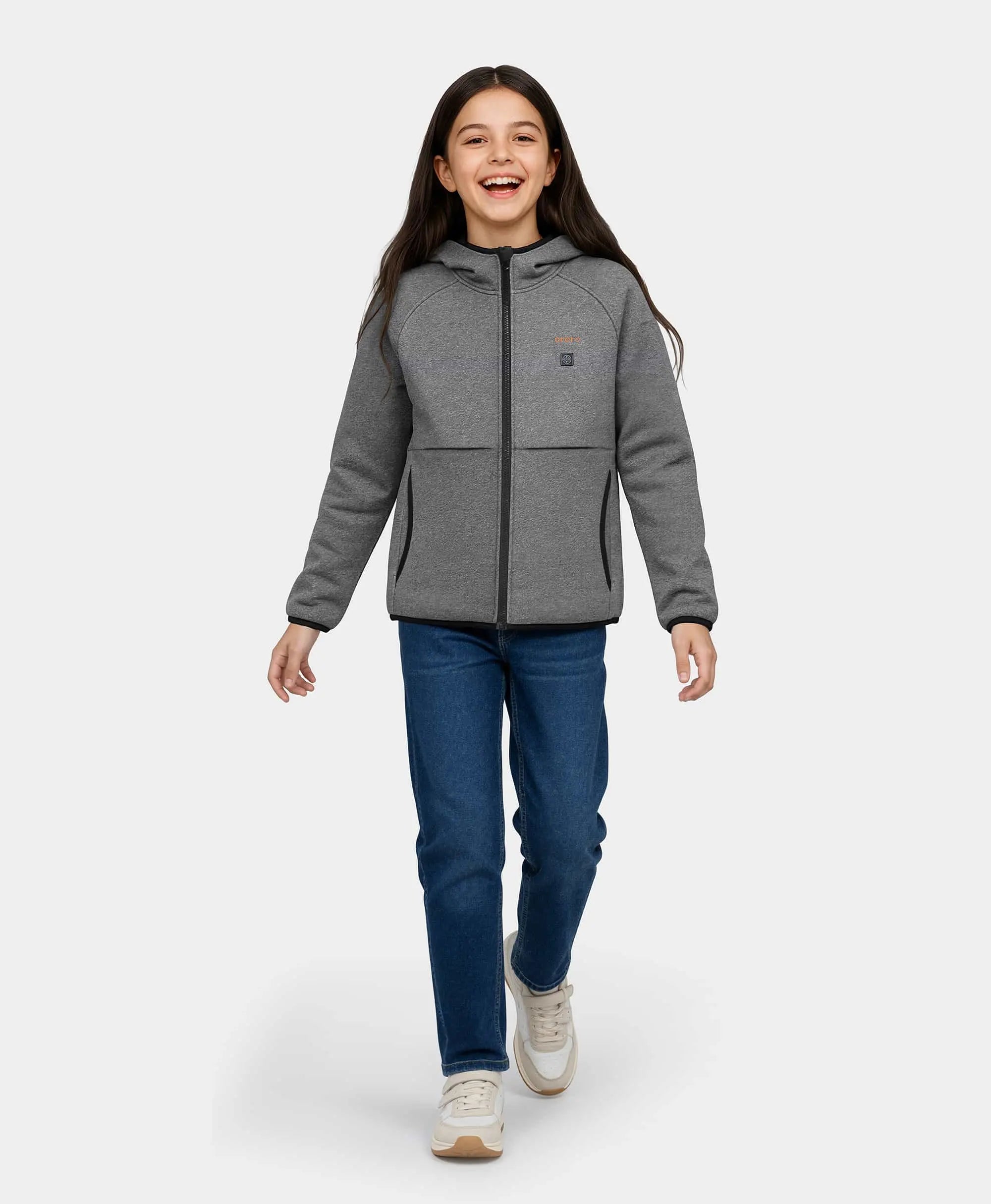 Kids' 4-Zone Heated Full-Zip Fleece Hoodie, Thumbnail 4