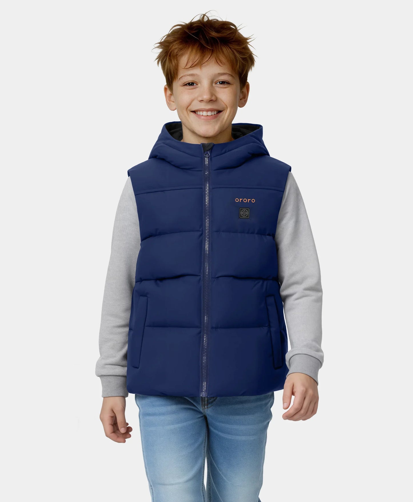 Kids' 4-Zone Hooded Heated Down Vest