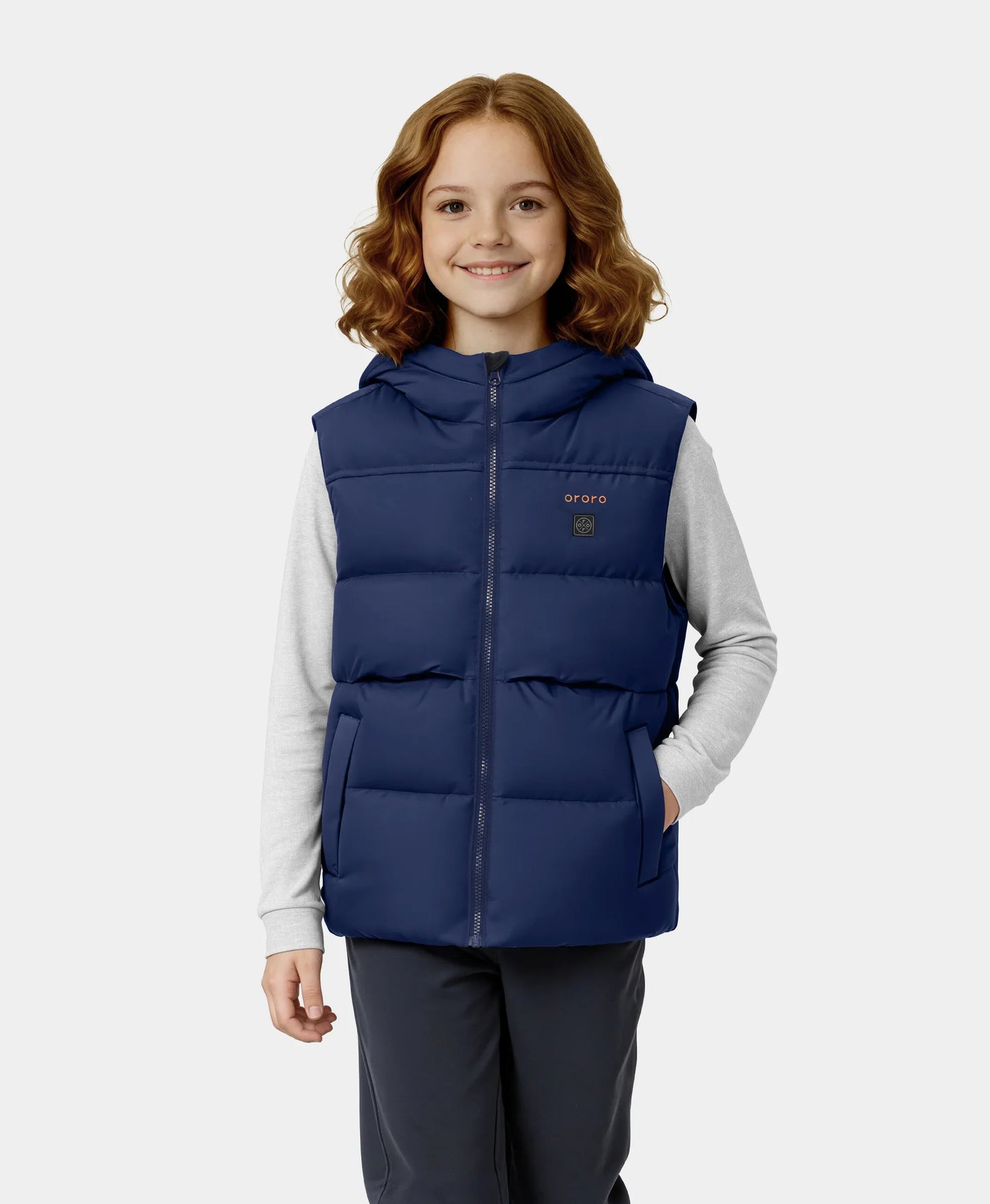 Kids' 4-Zone Hooded Heated Down Vest