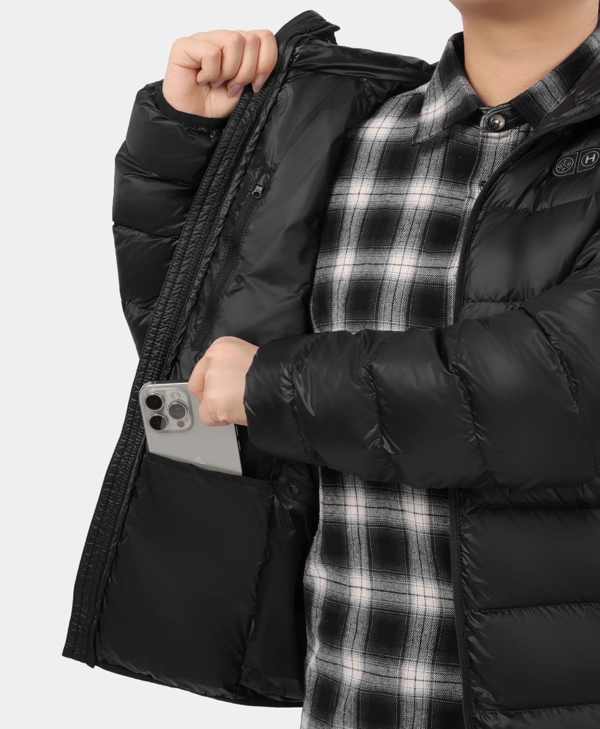 AeroPro Men's 8-Zone Packable Heated Down Jacket, Thumbnail 11