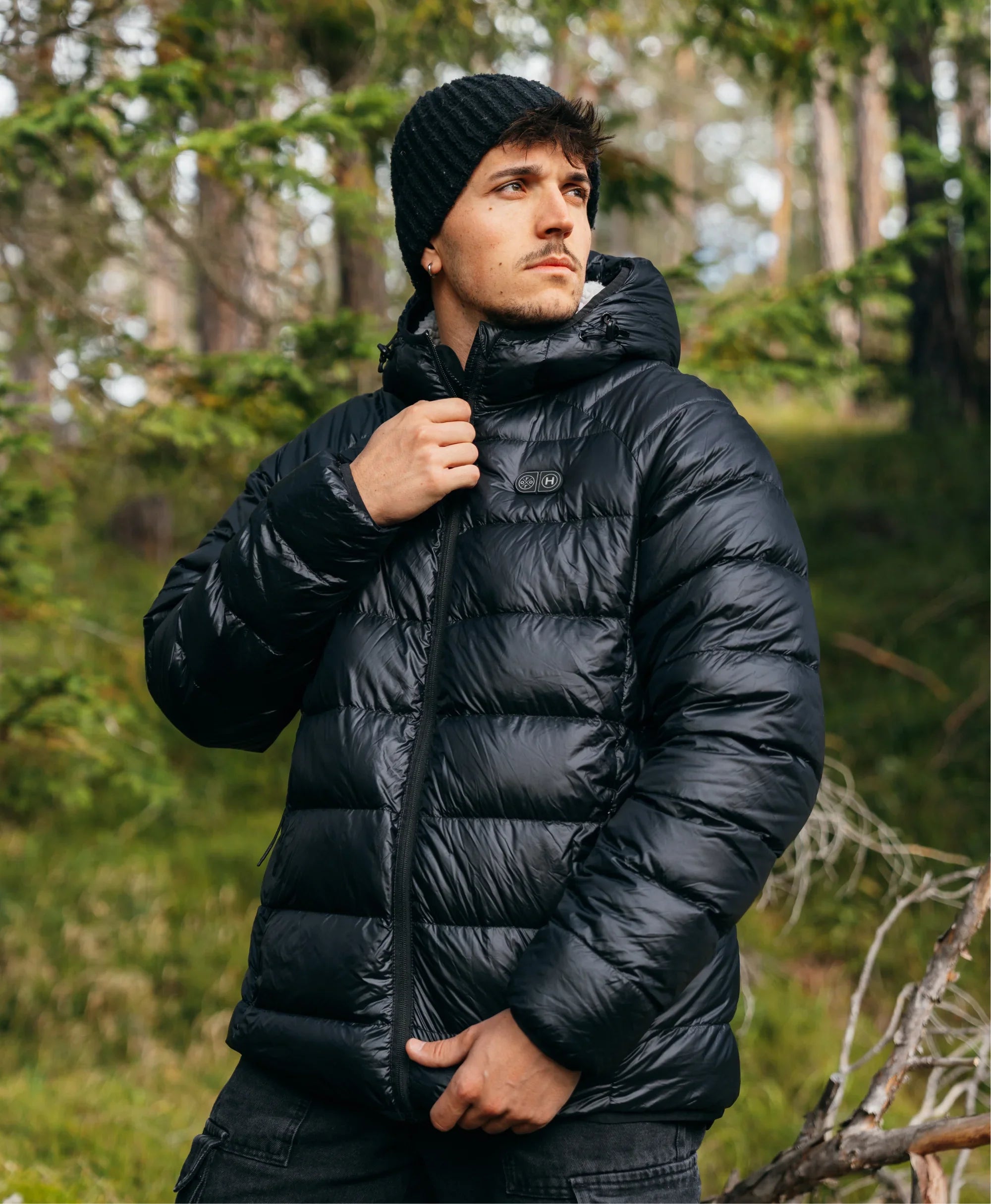 AeroPro Men's 8-Zone Packable Heated Down Jacket, Thumbnail 9