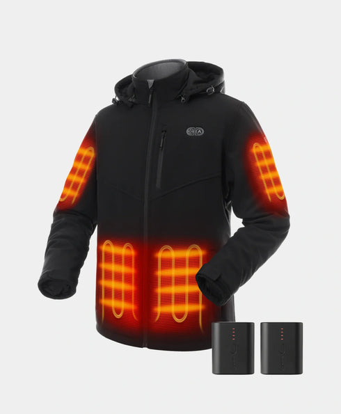 Bundle Deal - Men's Heated Dual Control Jacket (Pocket Heating) & Extra Mini 5K Battery ,view 1