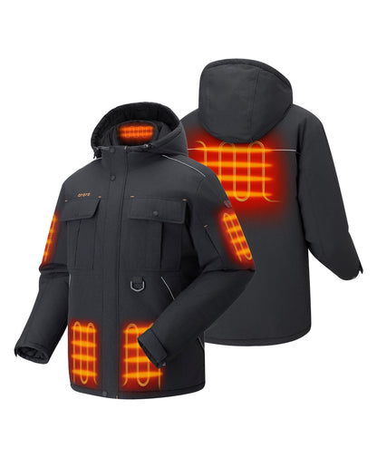 6 Heating Zones (Pockets, Arms, Collar, Mid-Back)