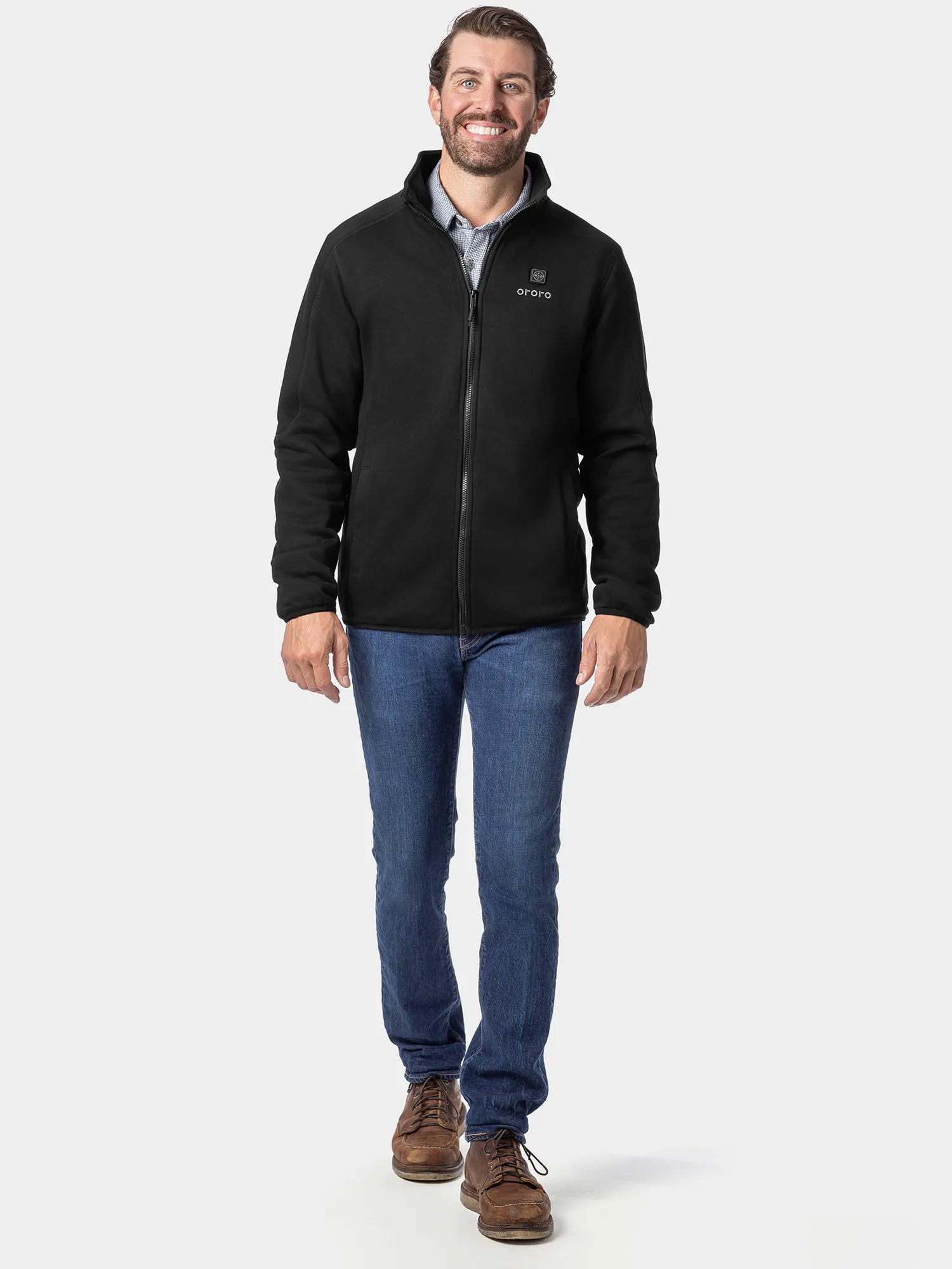 Men's Heated Full-Zip Fleece Jacket (4 Heating Zones), Thumbnail 4