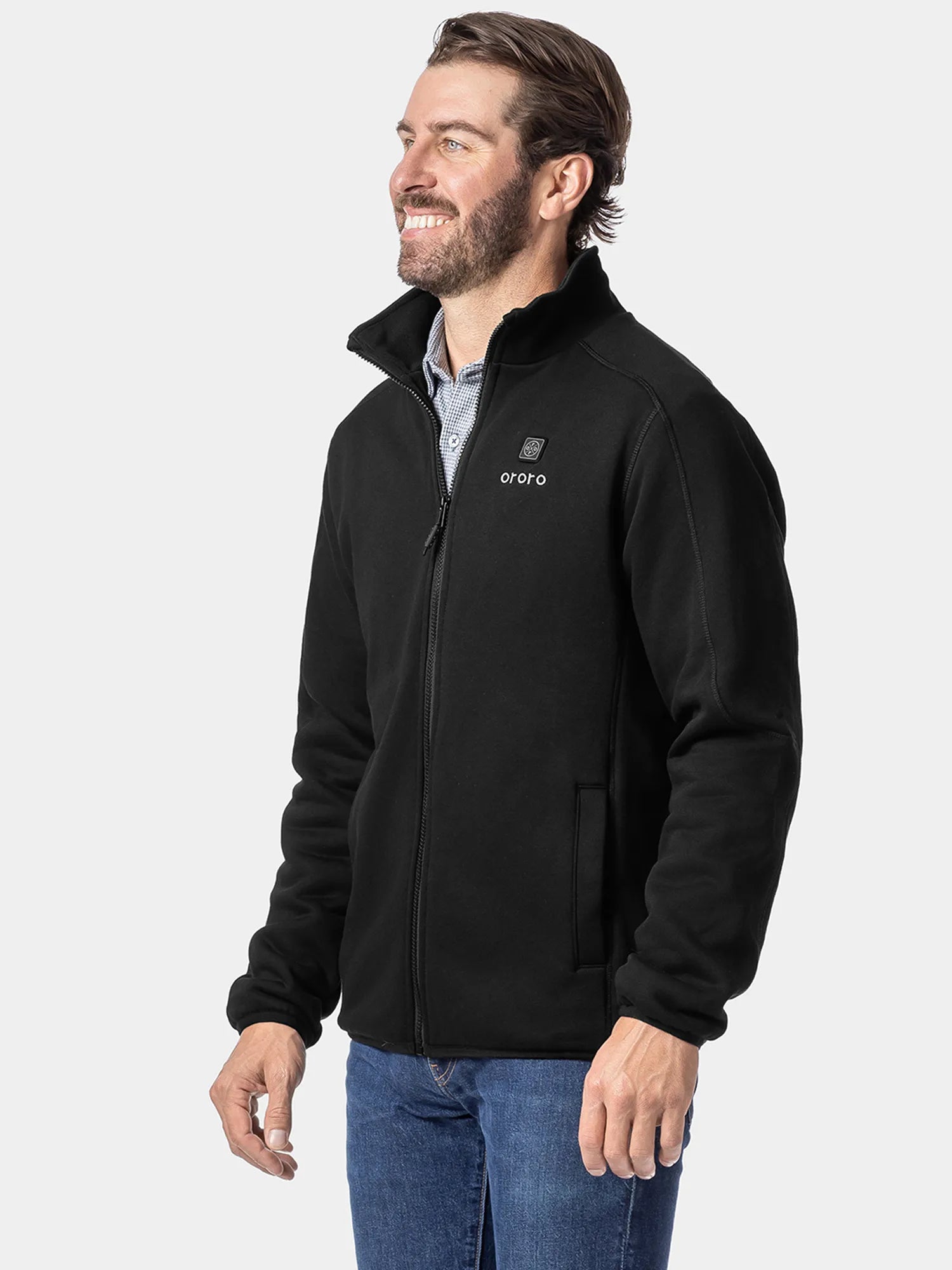 Men's Heated Full-Zip Fleece Jacket (4 Heating Zones), Thumbnail 3