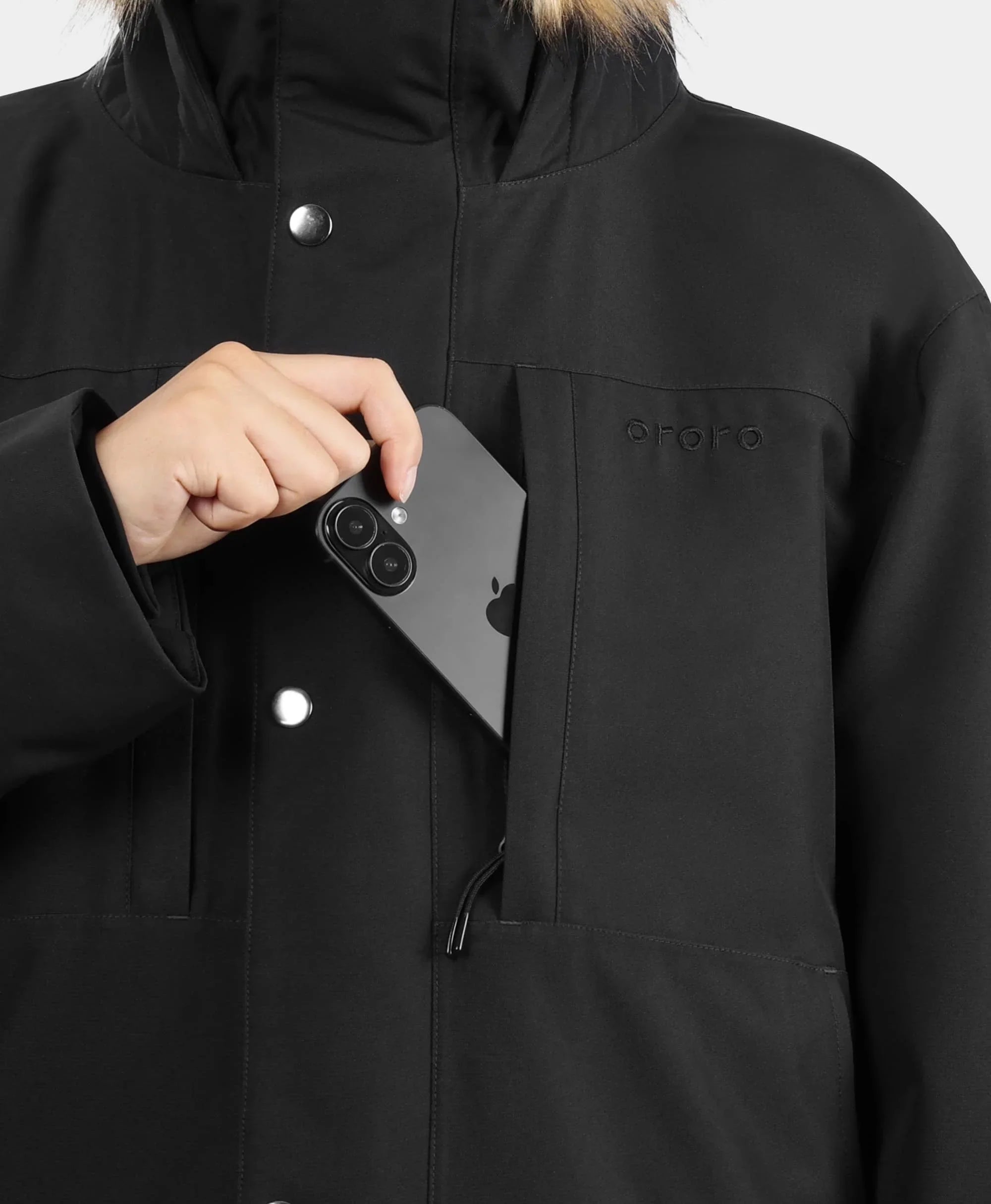 Zipper Chest Pocket