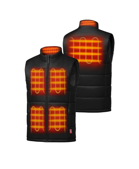 6 Heating zones: Left & Right Pockets, Left & Right Chest, Mid-back, Collar ,view 1