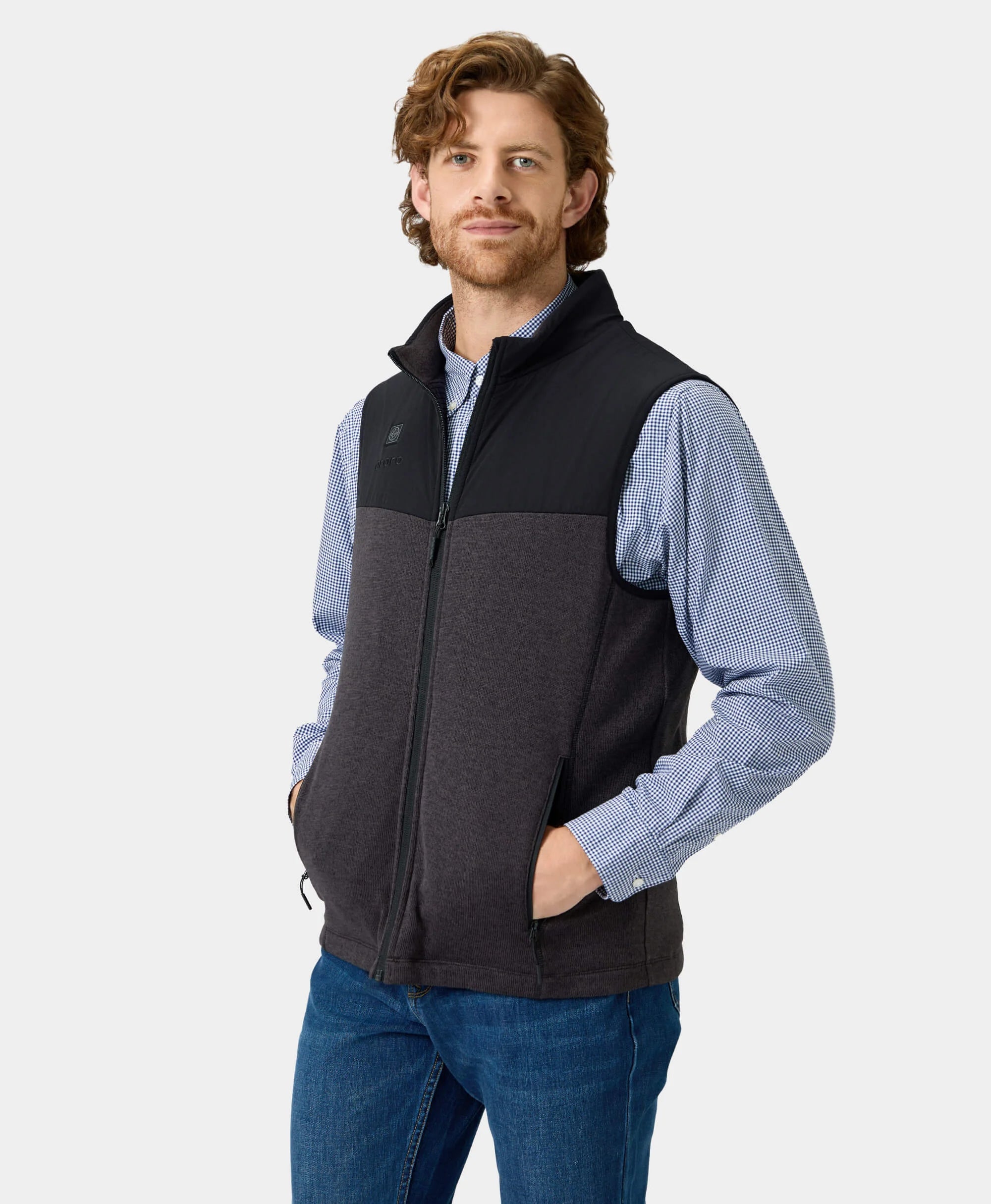 Augusta Men's Heated Sweater Fleece Vest, Thumbnail 17