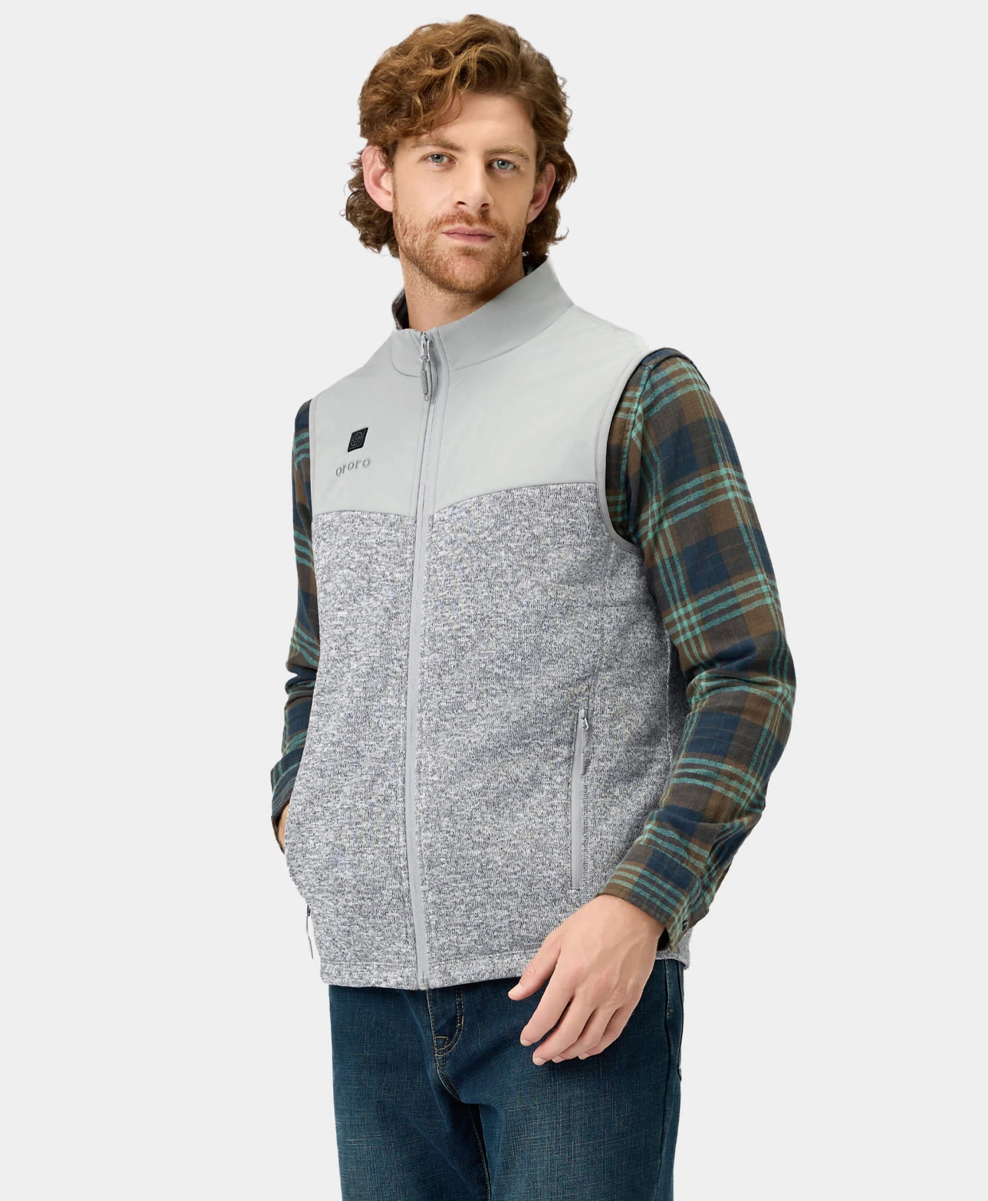 Augusta Men's Heated Sweater Fleece Vest, Thumbnail 4