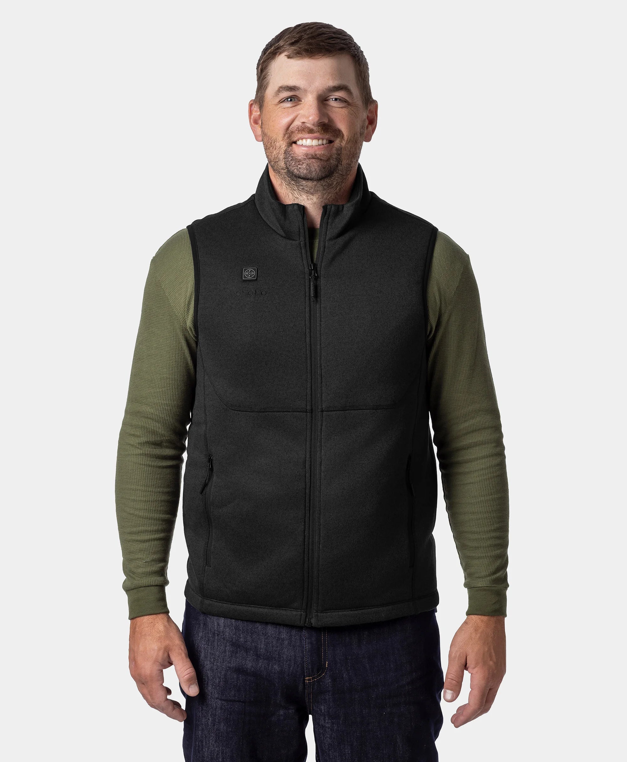 Augusta Tournament Men's 4-Zone Heated Sweater Fleece Vest, Thumbnail 1