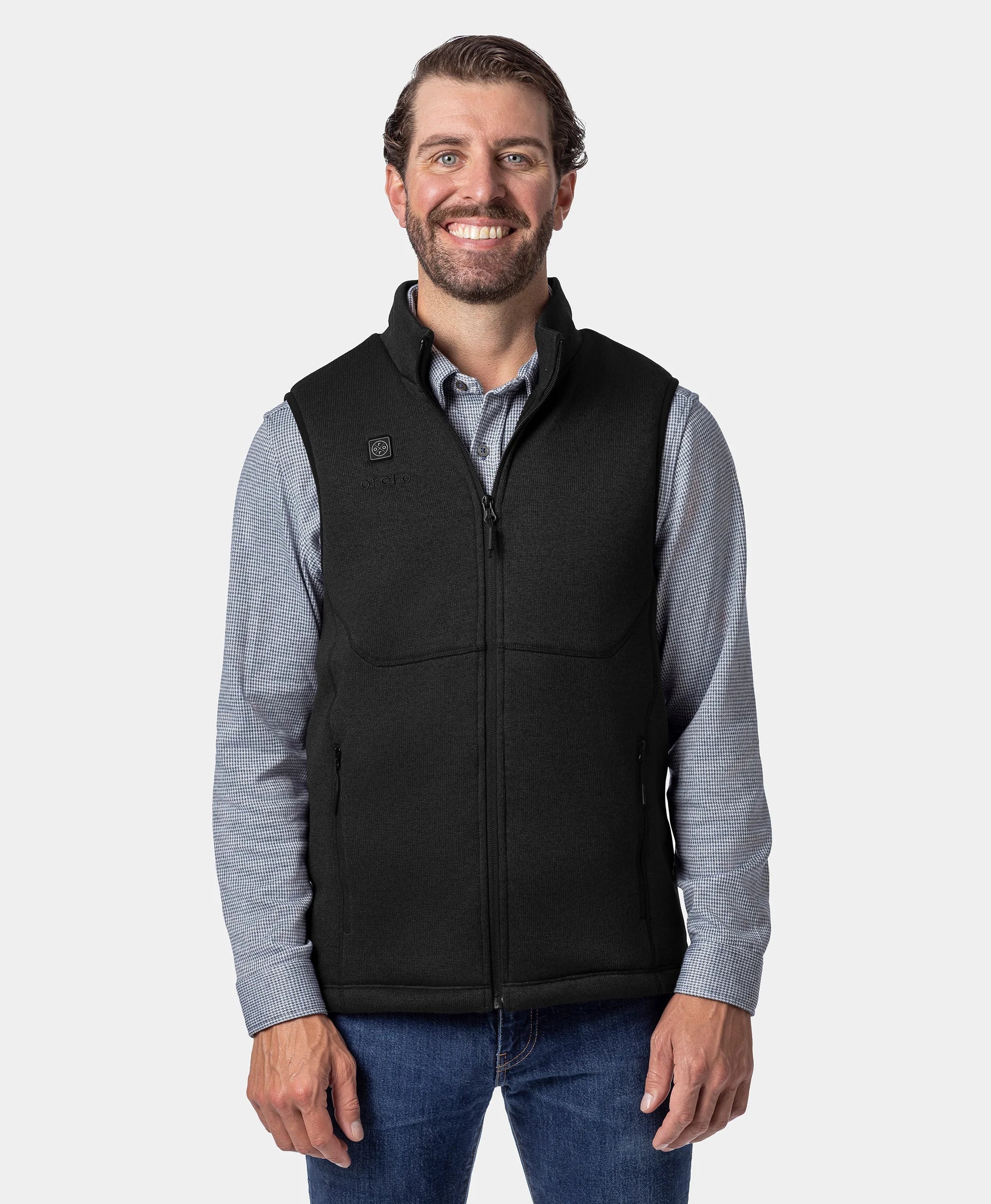 Augusta Tournament Men's 4-Zone Heated Sweater Fleece Vest, Thumbnail 4