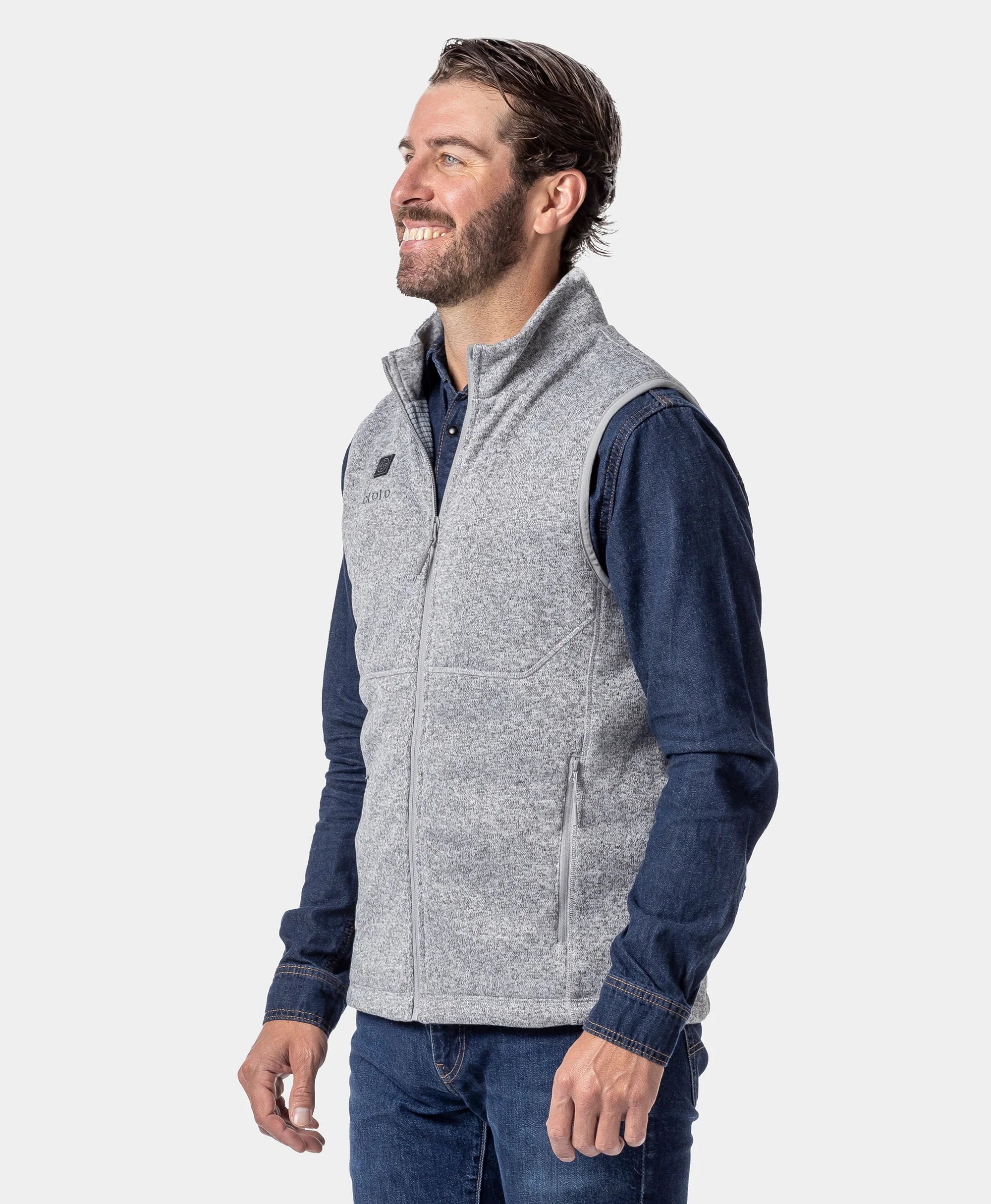 Augusta Tournament Men's 4-Zone Heated Sweater Fleece Vest, Thumbnail 16