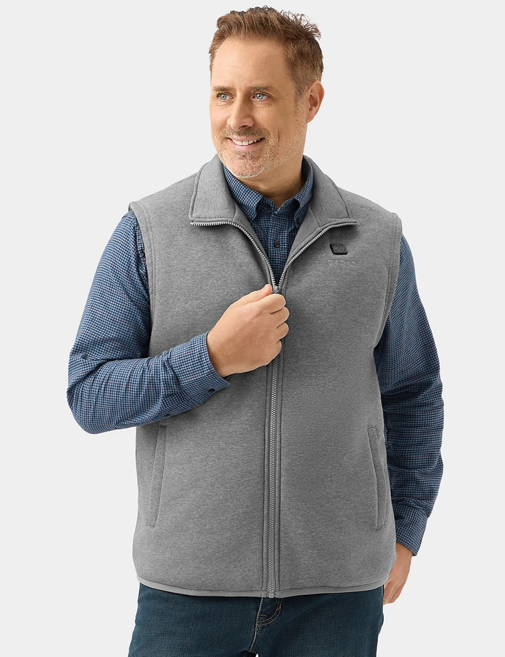 Men's Heated Fleece Vest, Thumbnail 17