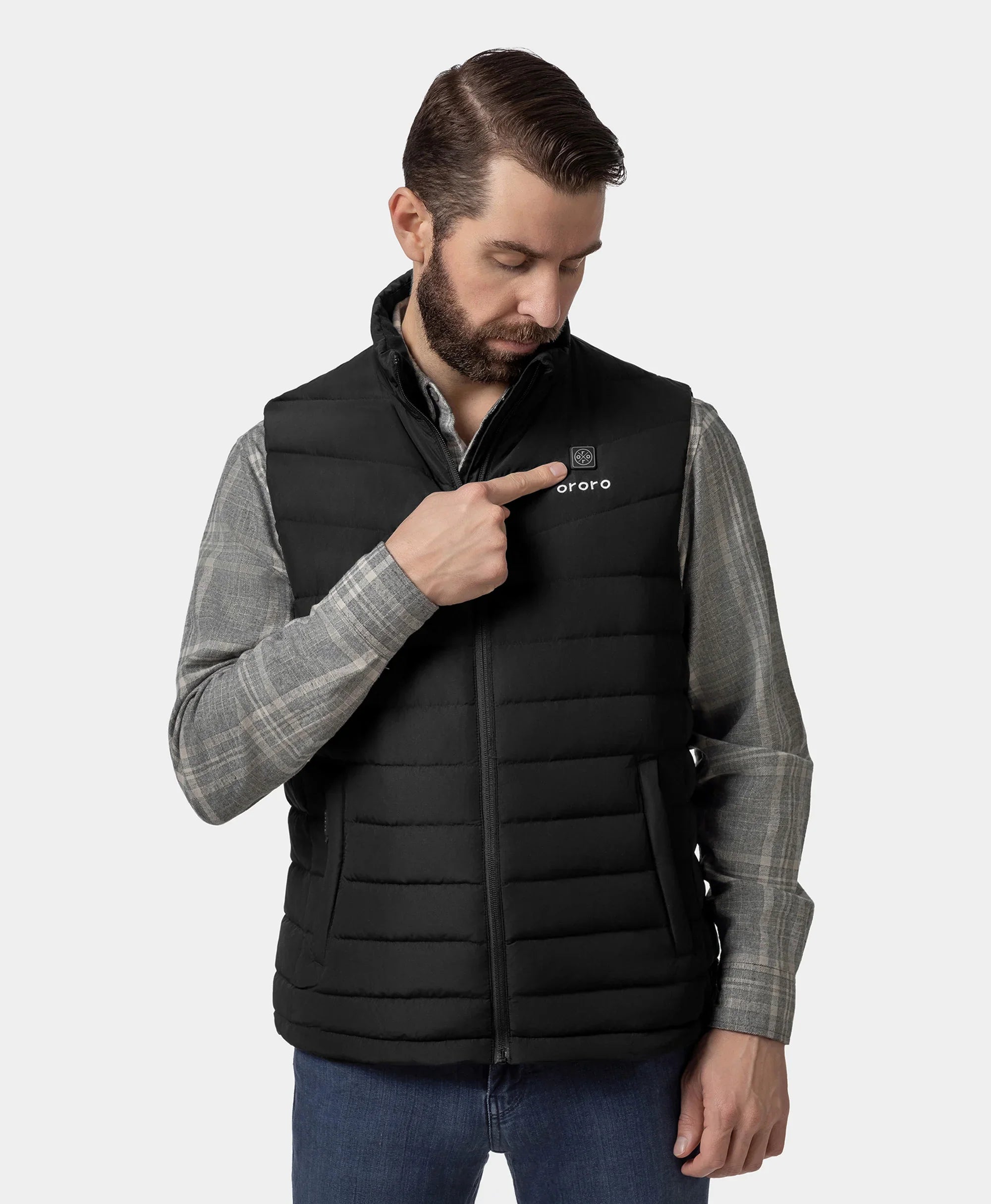 Men's Heated Lightweight Down Vest - All Colors, Thumbnail 34