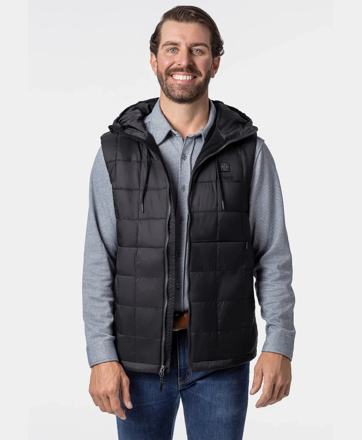 PuffLyte Men's 5-Zone Hooded Heated Vest, Thumbnail 16