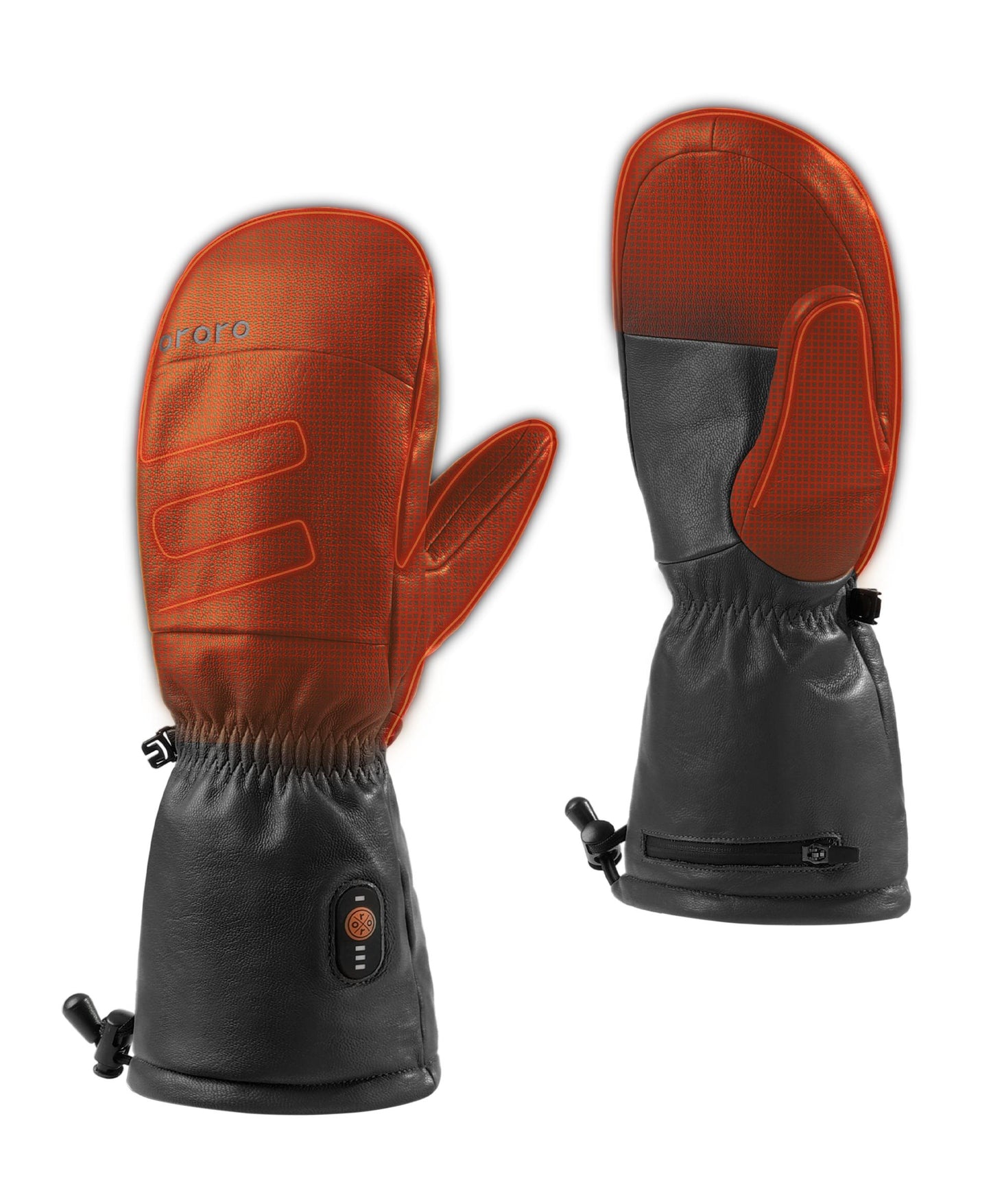 "Duluth" Unisex Heated Leather Chopper Mittens