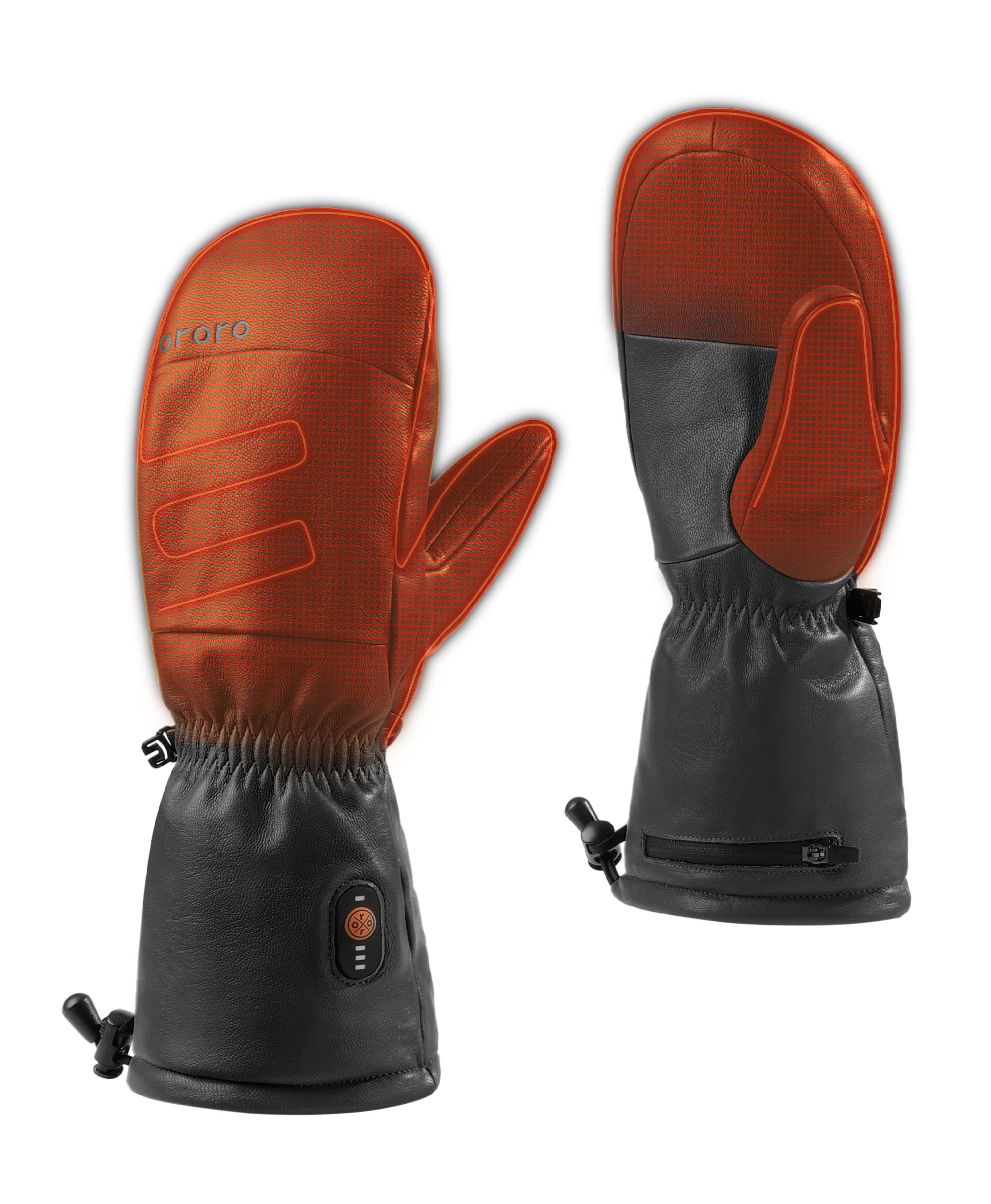 Duluth Unisex Heated Leather Chopper Mittens, Thumbnail 12