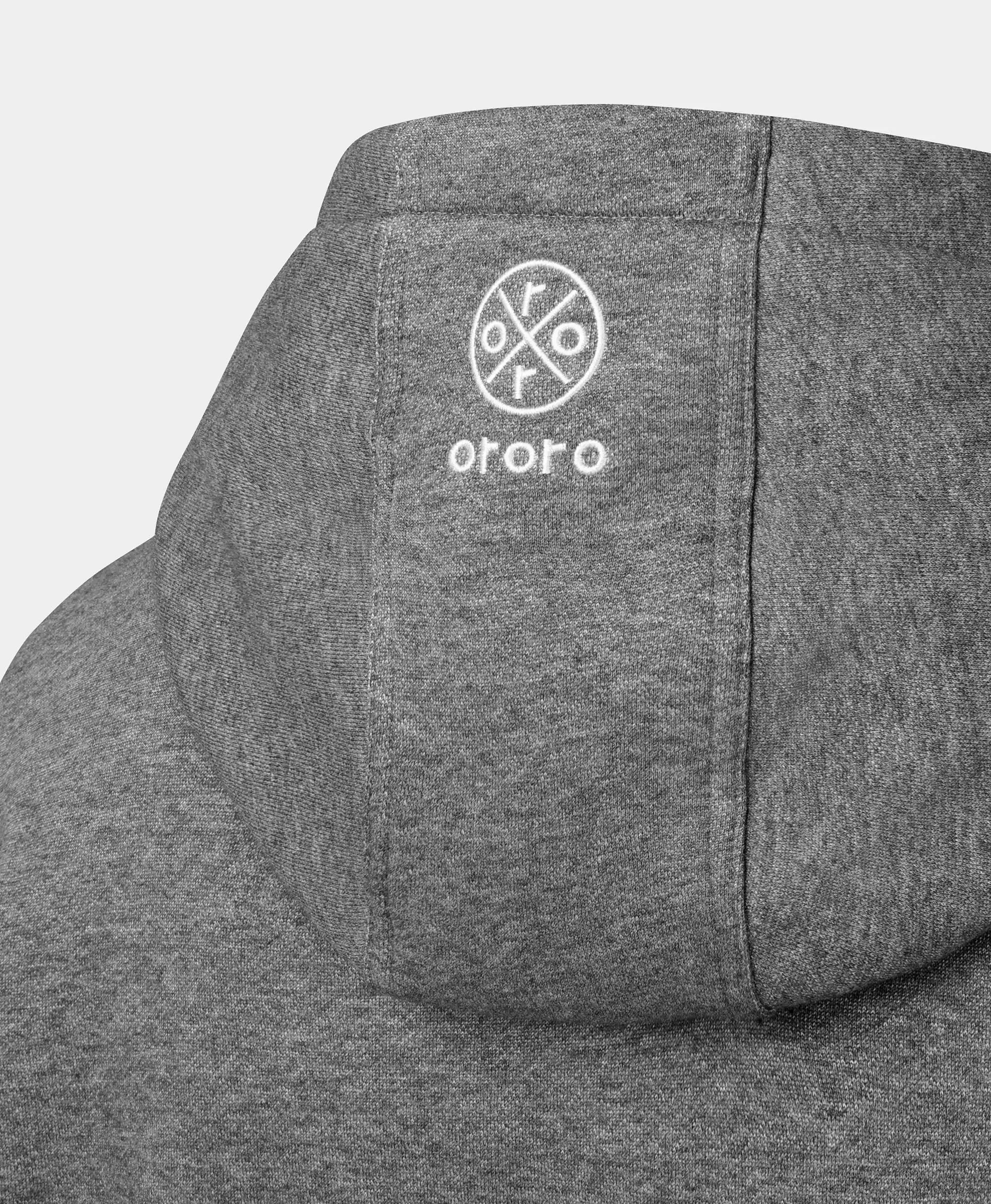 Hood with a brand logo
