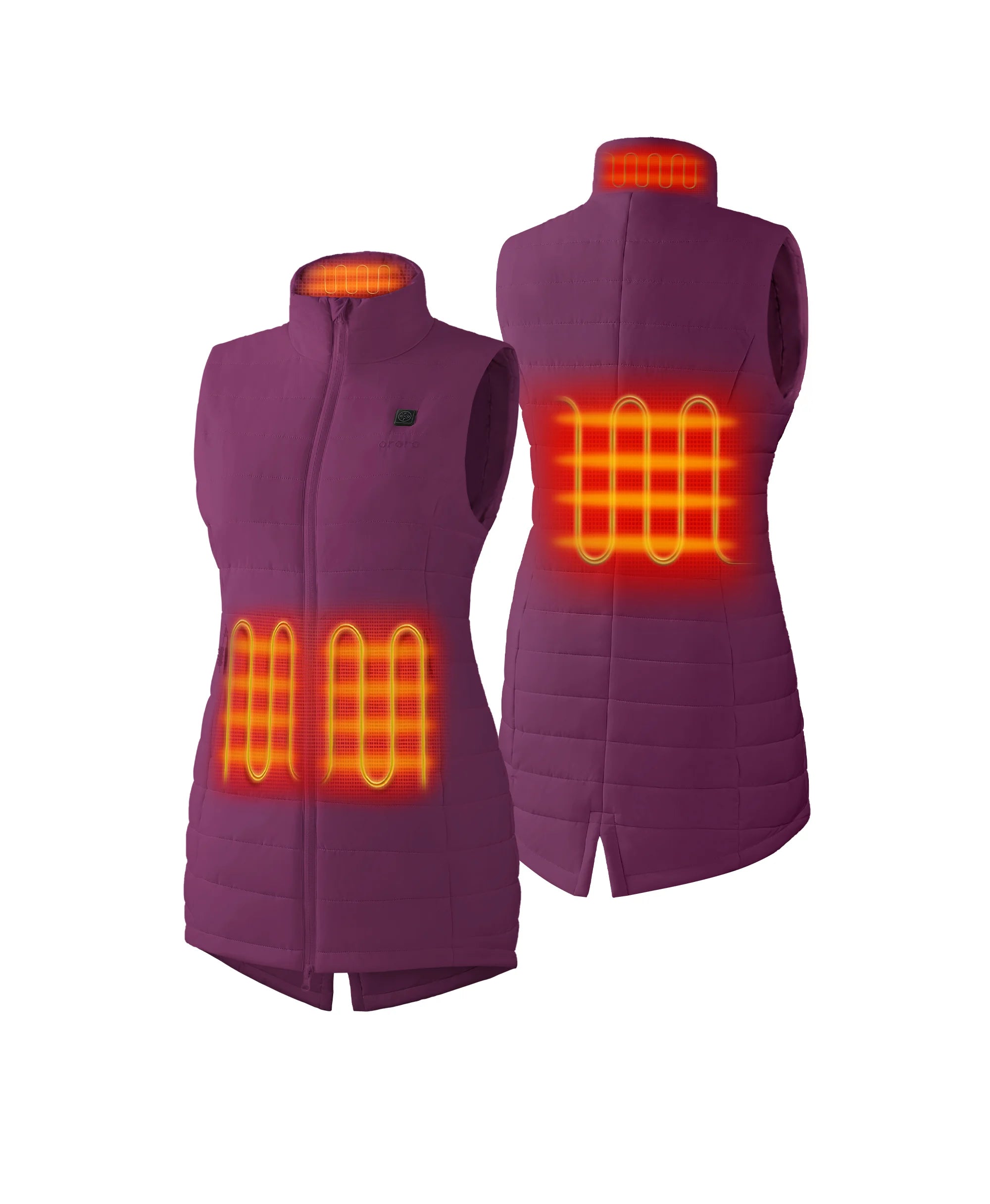 "Tribeca" Women's Heated Long Puffer Vest - New Colors, Thumbnail 40