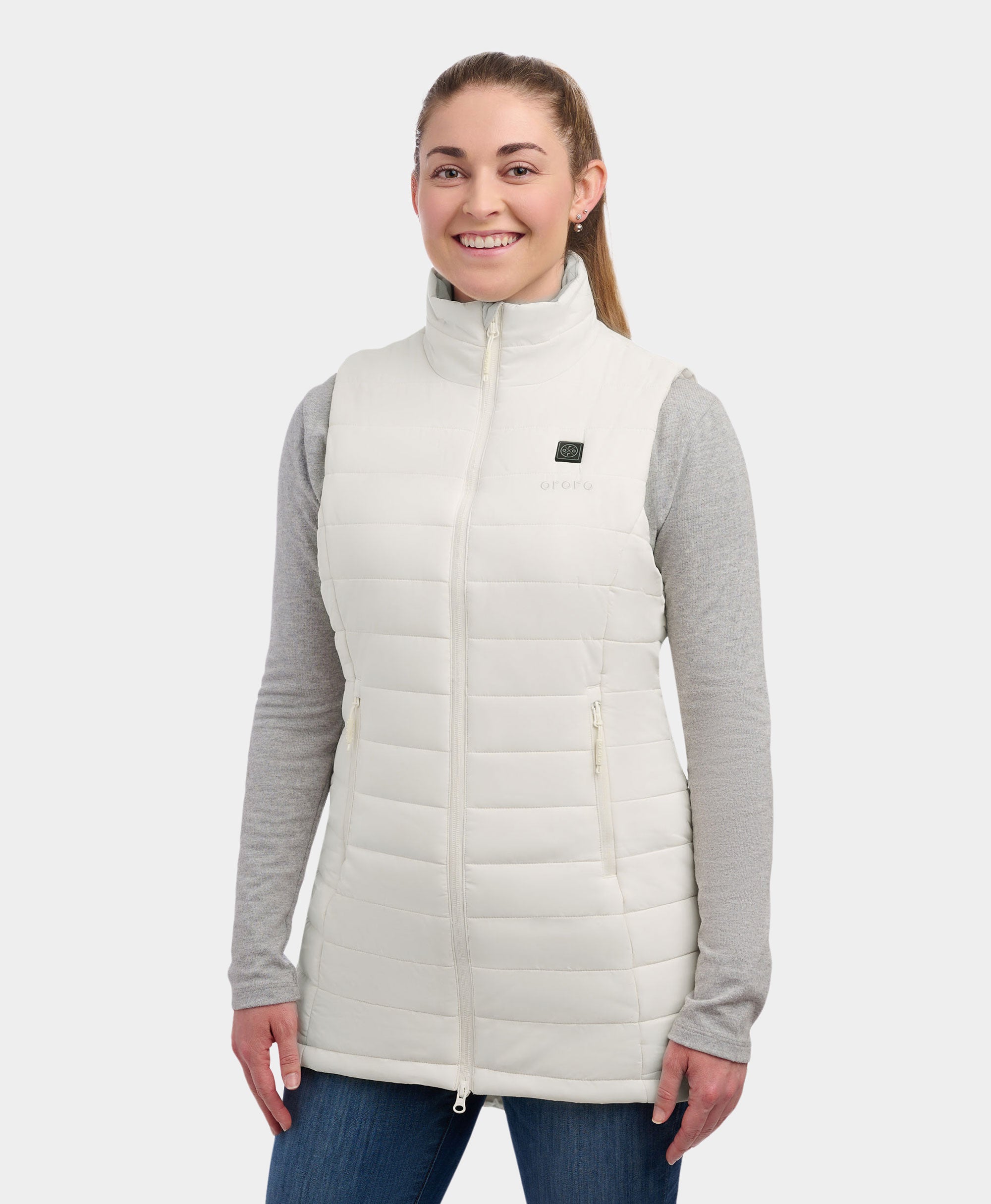 "Tribeca" Women's Heated Long Puffer Vest, Thumbnail 25