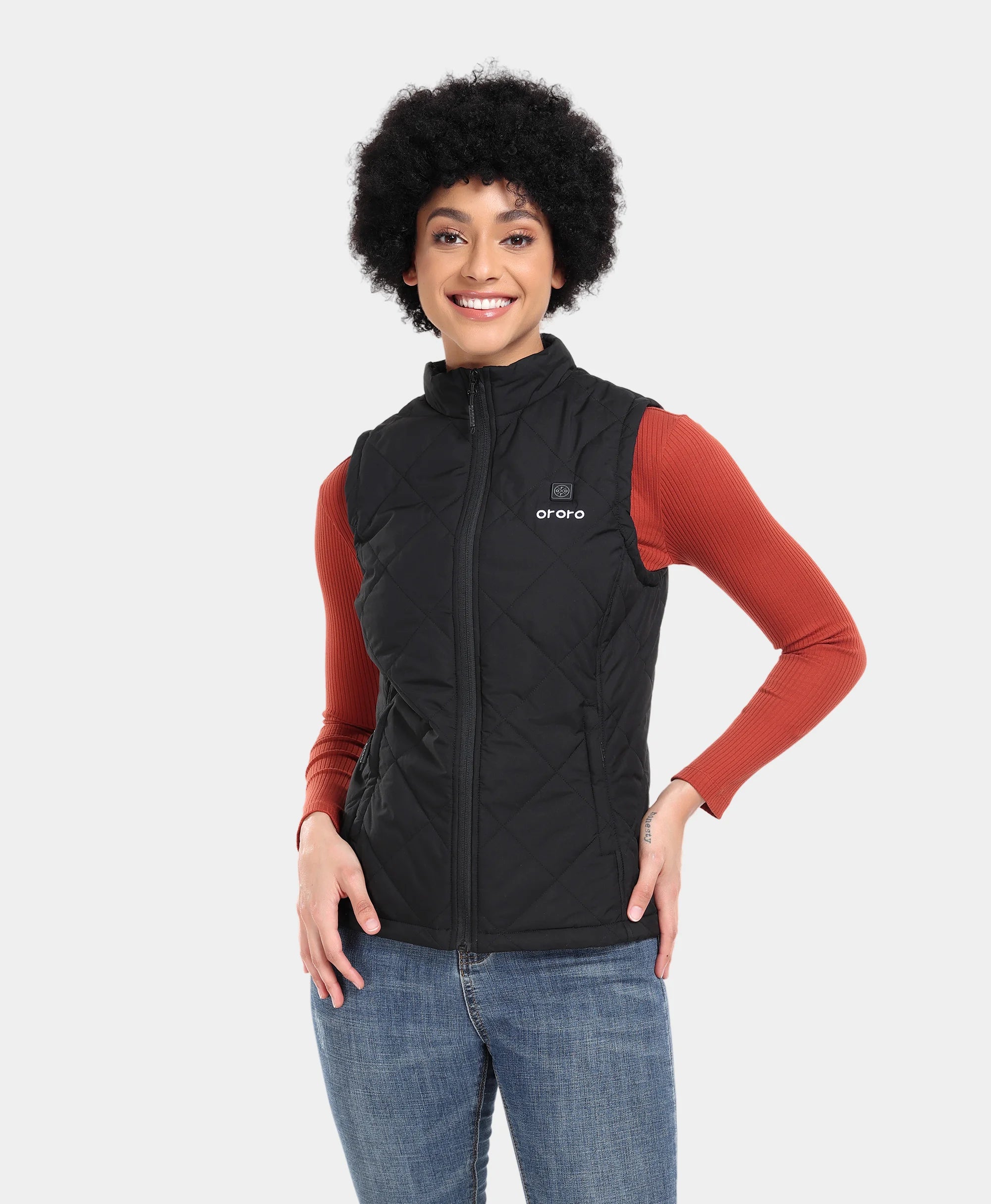 women's quilted heated vest