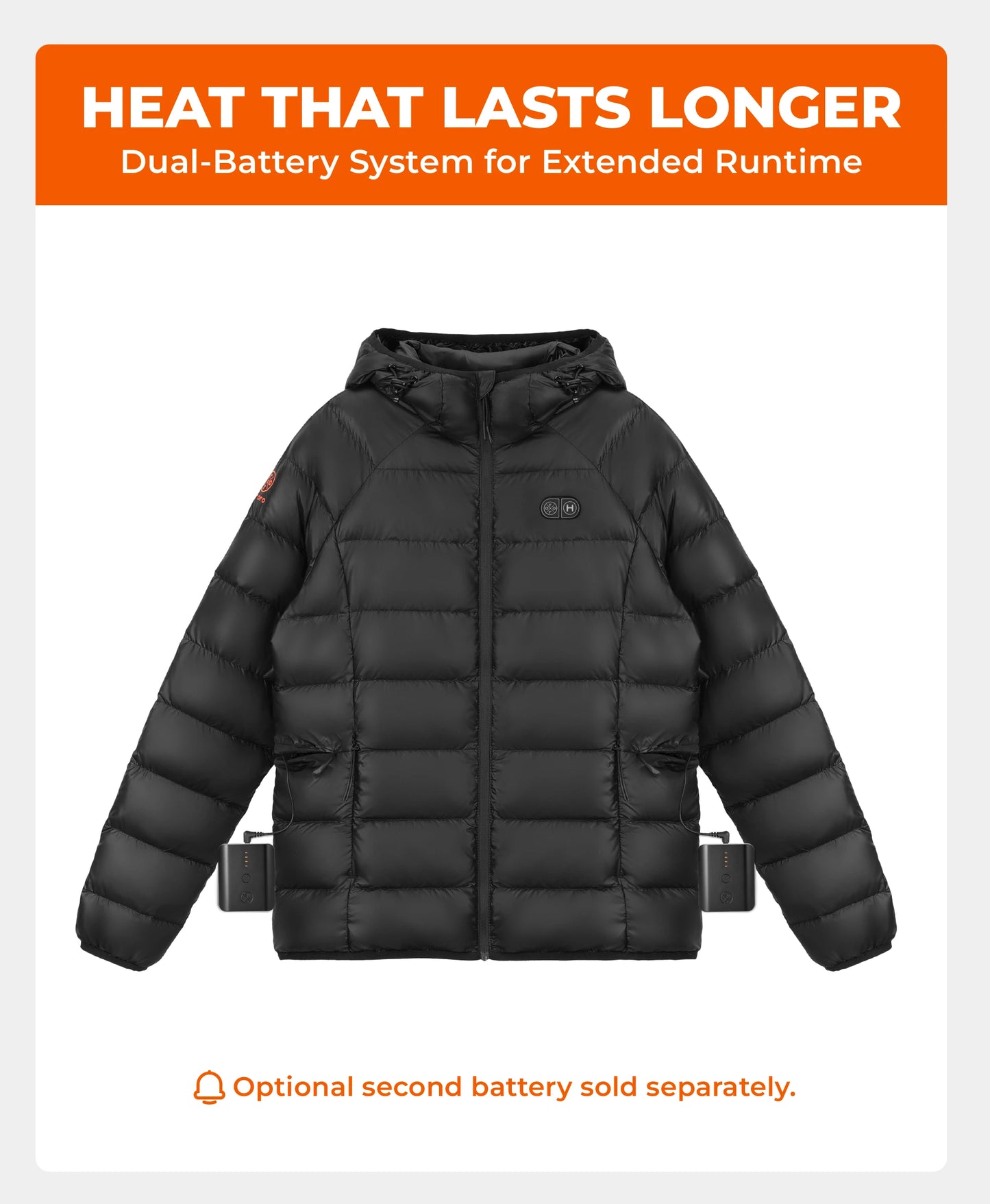 AeroPro Women's 8-Zone Packable Heated Down Jacket