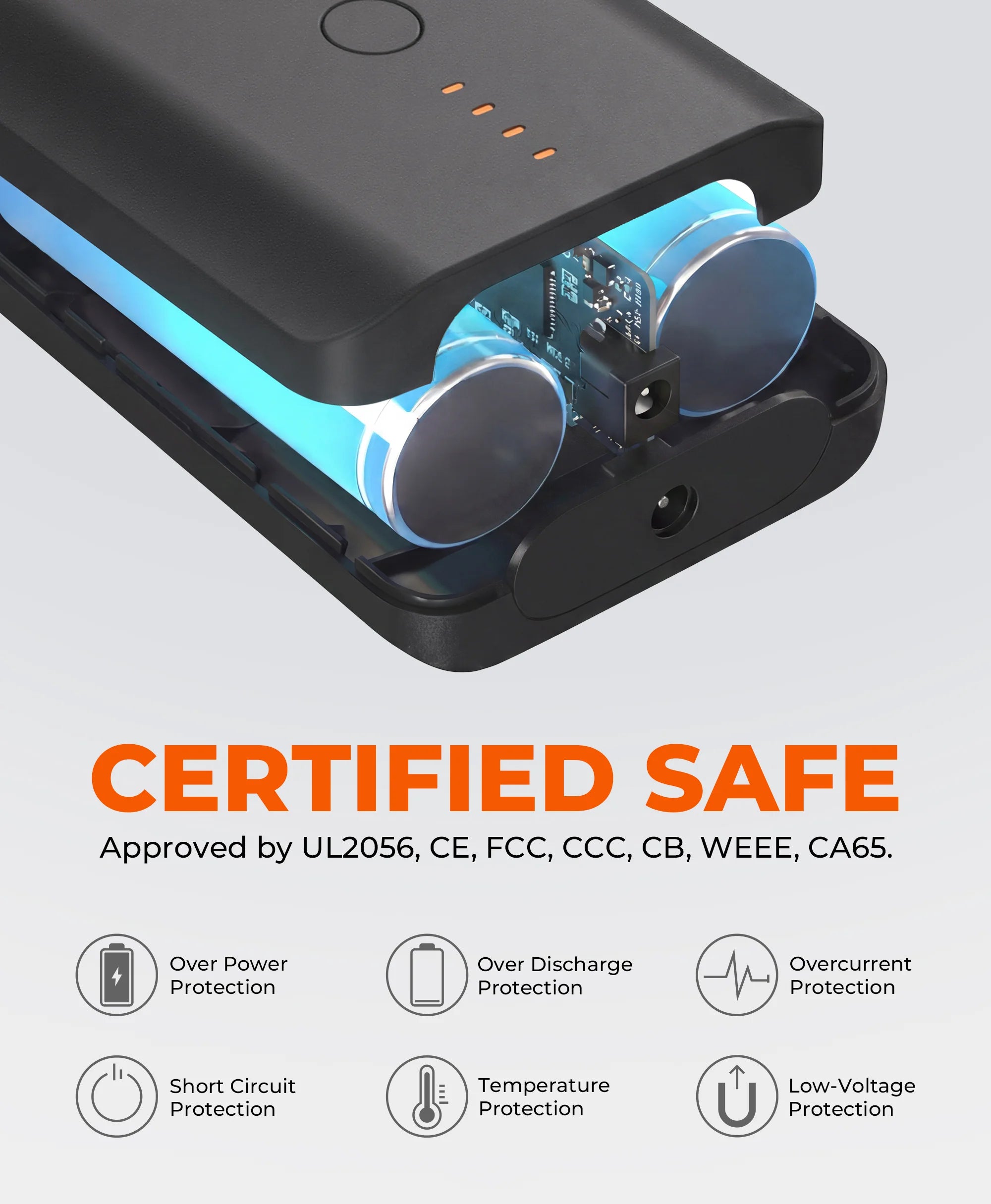 PD 5K Rechargeable Battery for Heated Apparel (USB-C, 24W Power Delivery), Thumbnail 5