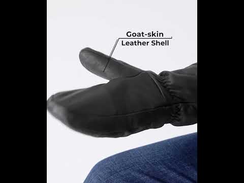 Duluth Unisex Heated Leather Chopper Mittens, Thumbnail 19