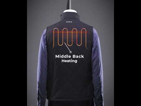 Men's Heated Quilted Vest - Black, Thumbnail 3