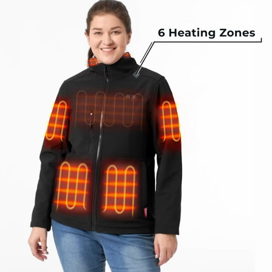 ororo Maverick SureWarm® Women's 6-Zone Dual-Control Heated Softshell Jacket