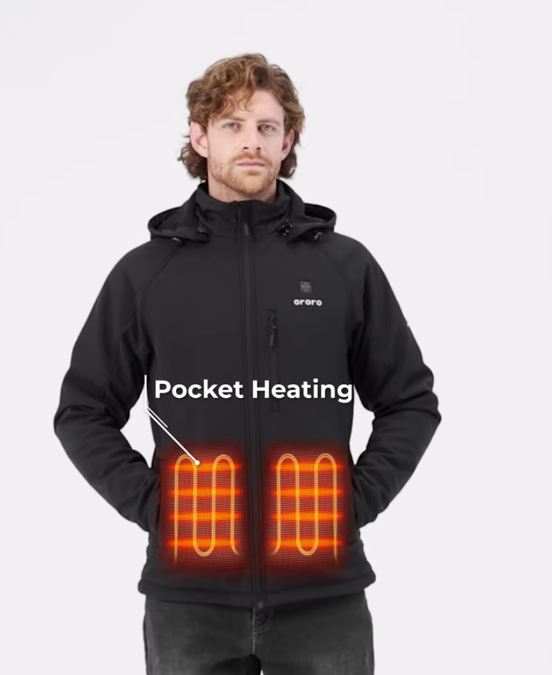 Paragon Men's Heated Jacket - Black, Gallery 3