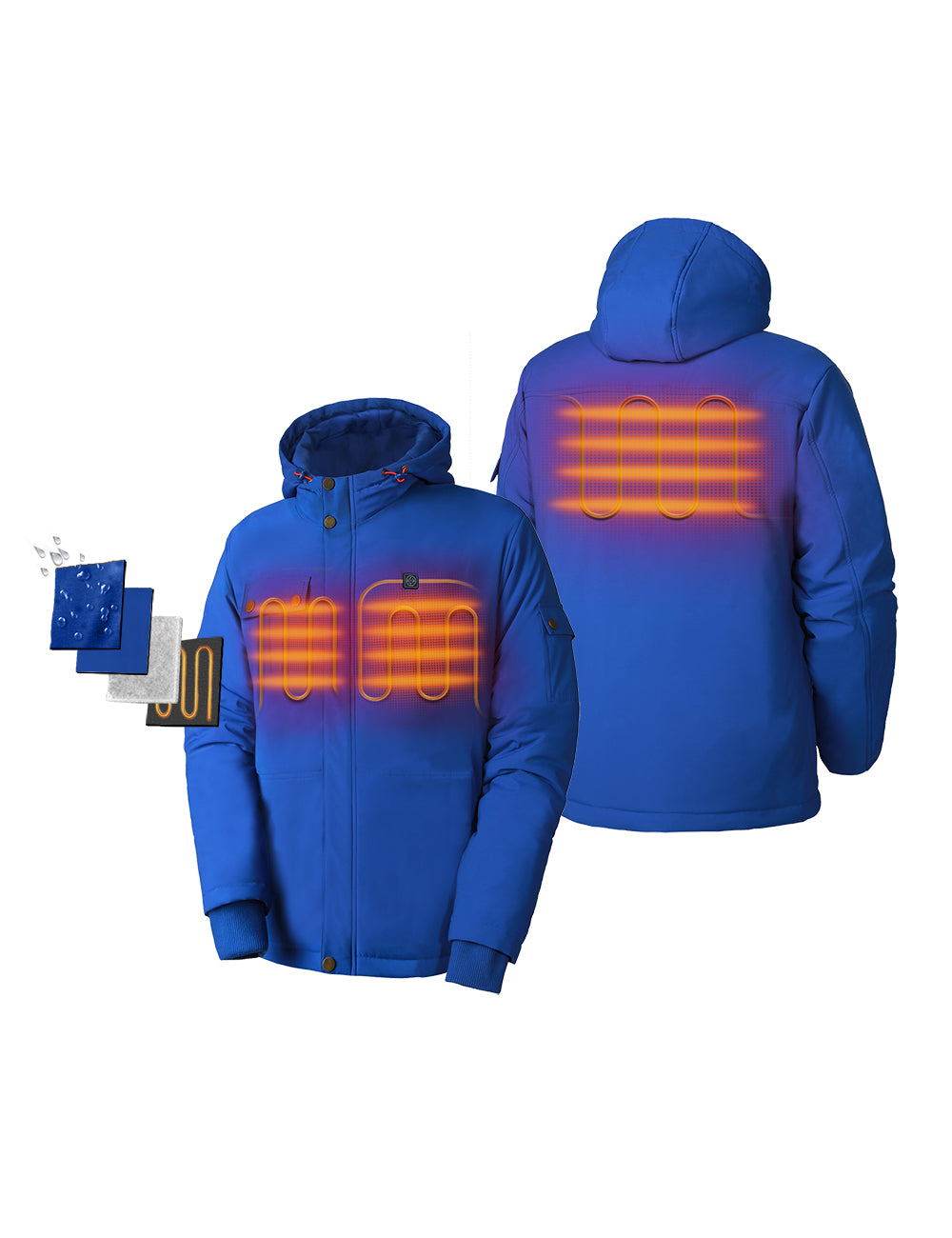 Men's Heated Hooded Jacket, Thumbnail 2