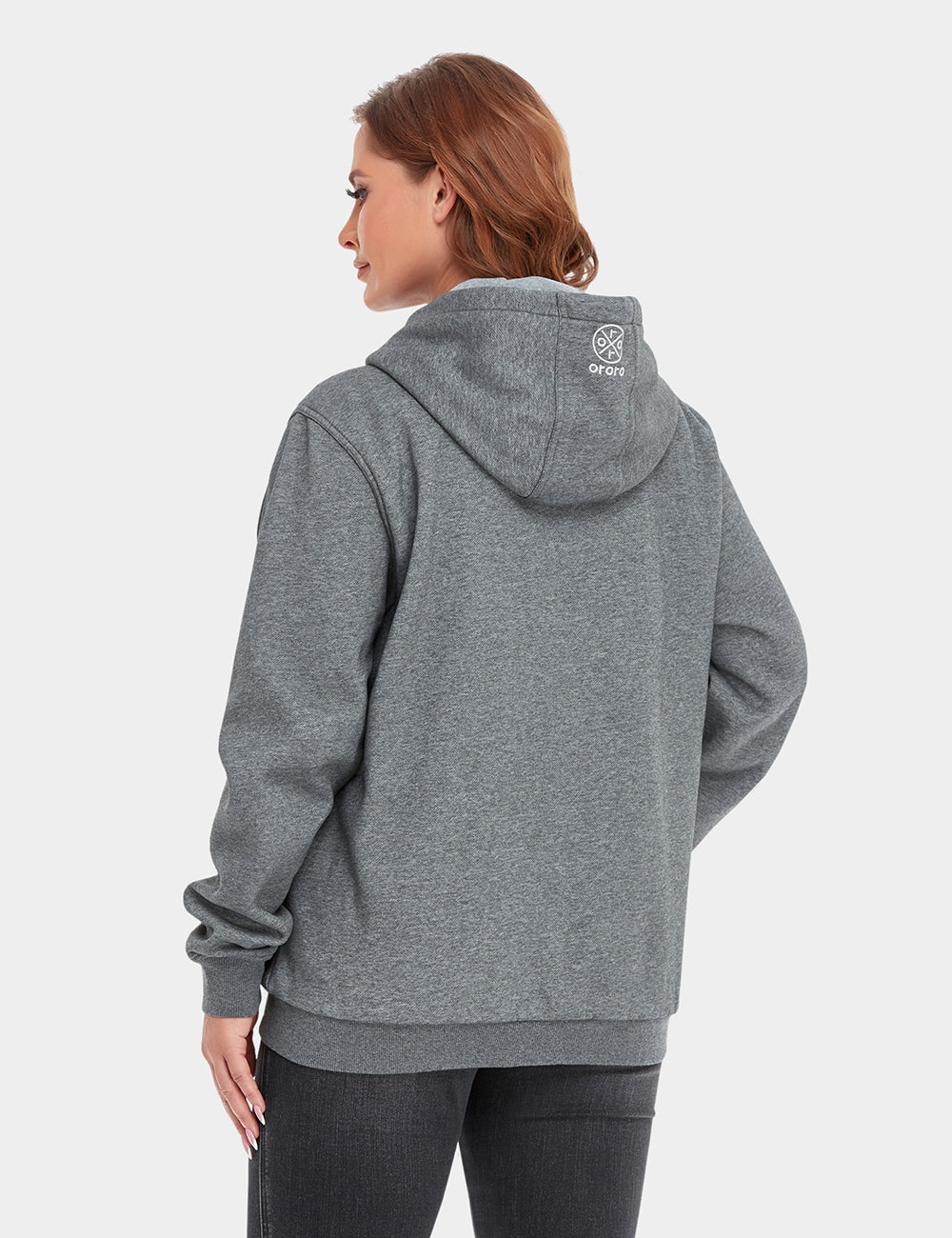 (Open-box) Unisex Heated Fleece Hoodie - Flecking Gray