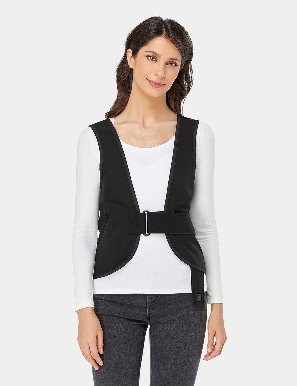 Gilet chauffant réglable unisexe - Noir, Thumbnail 6