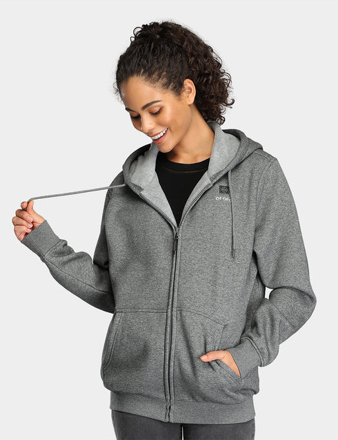 Unisex Heated Fleece Hoodie - Flecking Gray view 1