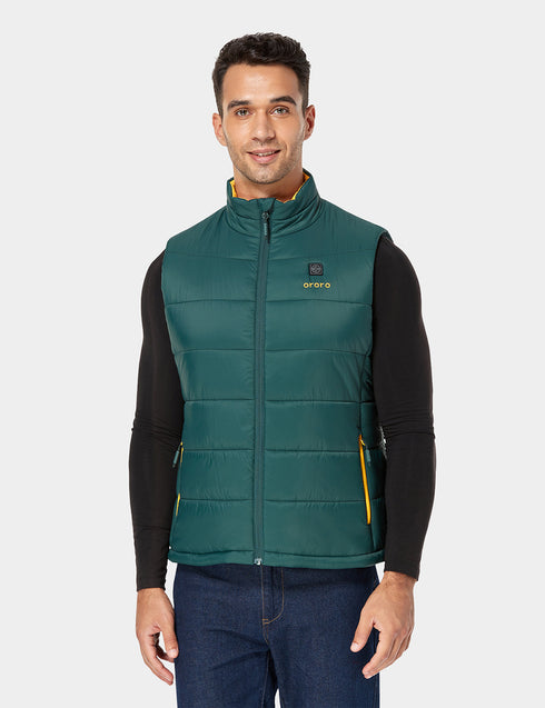 Men's Classic Heated Vest - Green & Gold view 1