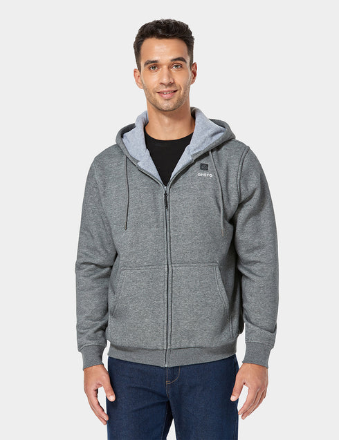 Unisex Heated Fleece Hoodie - Flecking Gray view 1