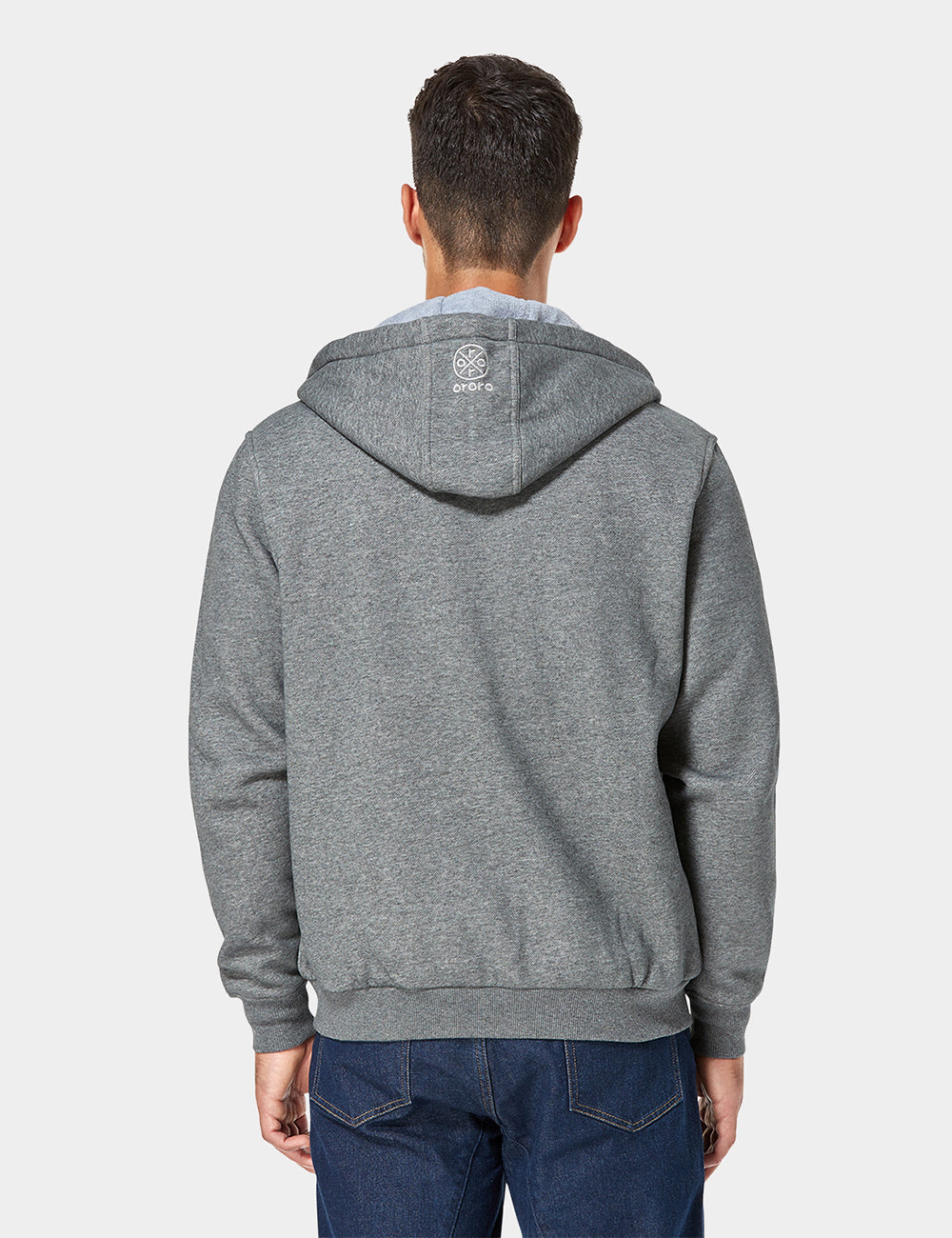 (Open-box) Unisex Heated Fleece Hoodie - Flecking Gray