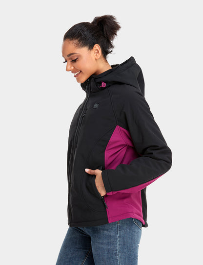 (Open-box) Women's Classic Heated Jacket - Black & Purple