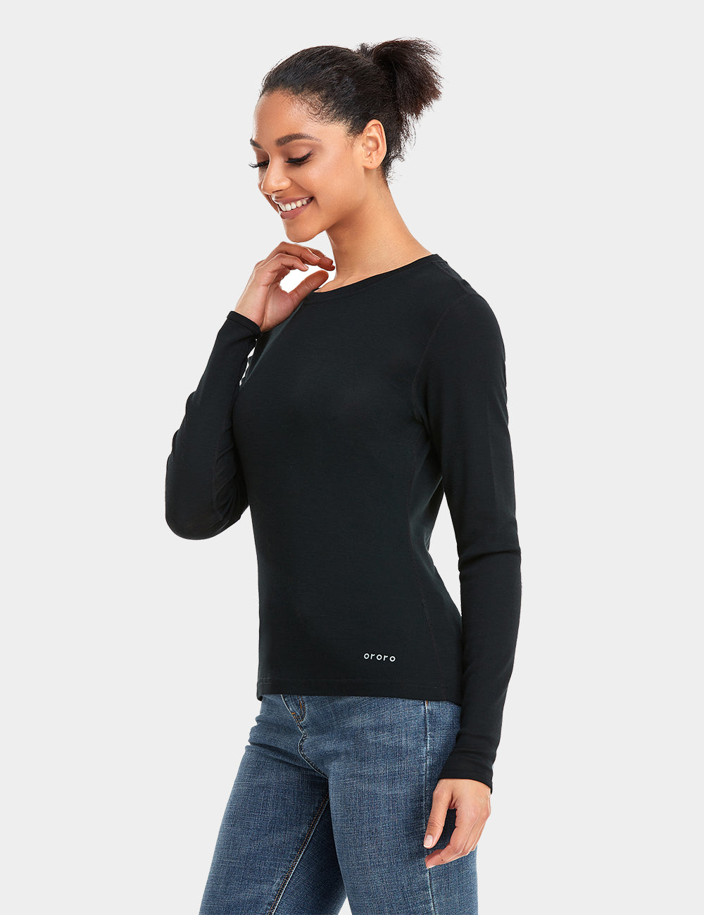 Women's Merino Wool Crew Neck Sweater, Thumbnail 2