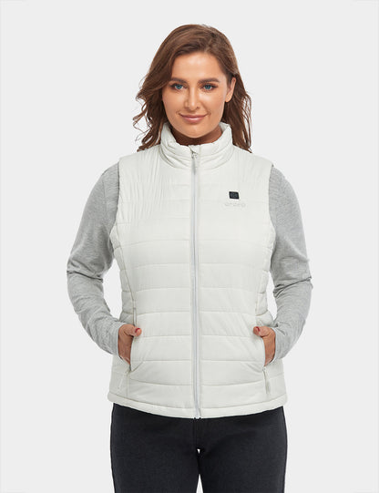 Bundle Deal - Women's Classic Heated Vest - Off White & Extra Mini 5K Battery