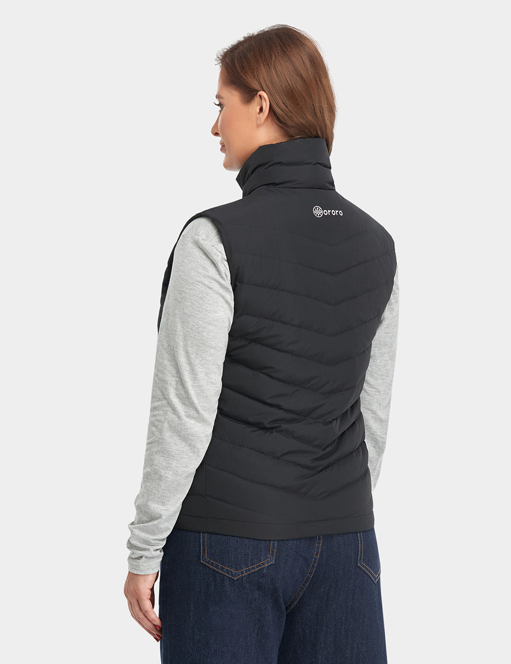 Women's Heated Lightweight Down Vest - Black