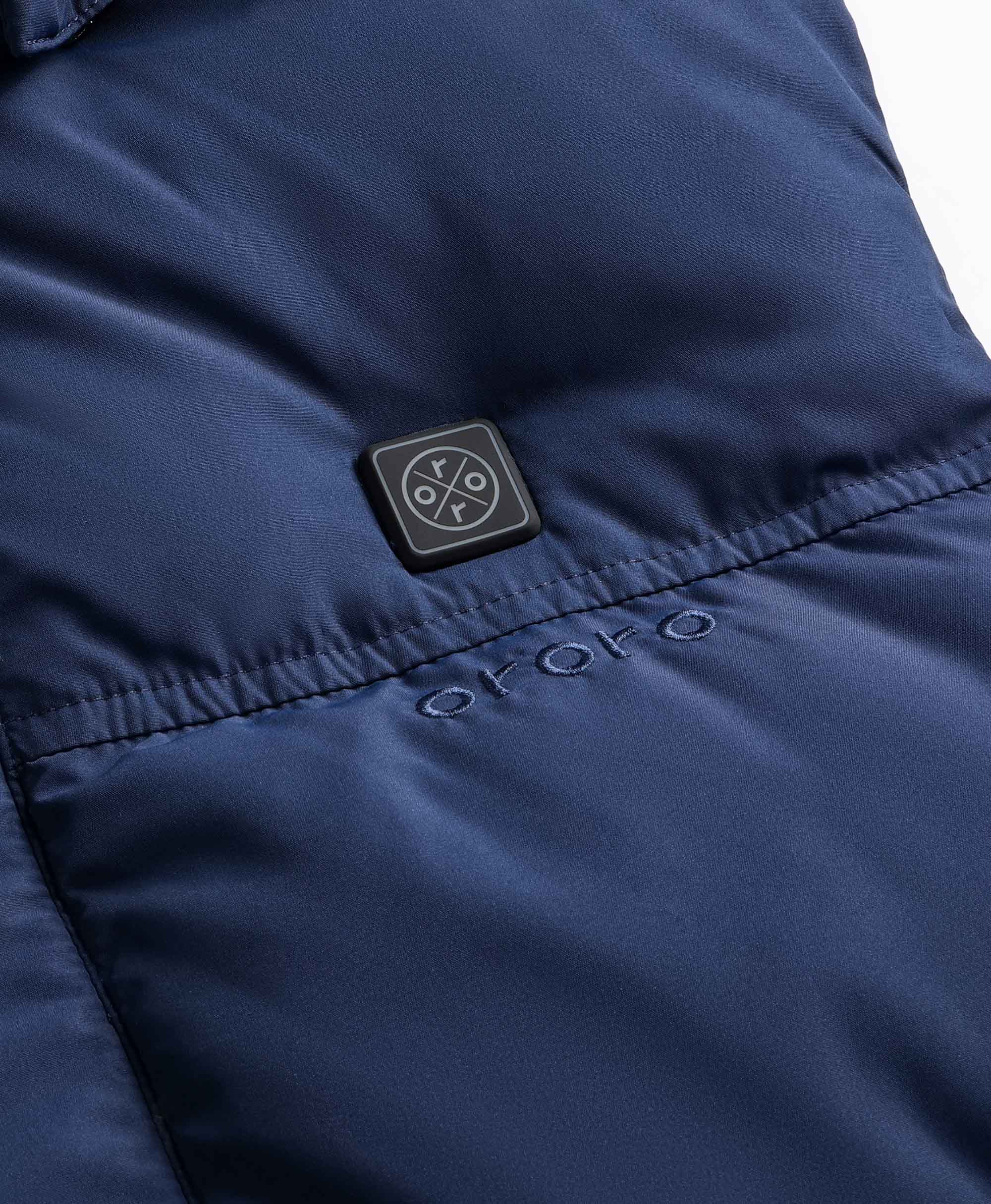 Men's Heated Down Vest - Black / Blue, Thumbnail 25
