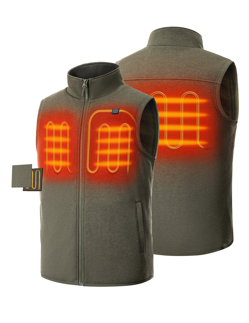 Upper back, Left & Right Chest Heating