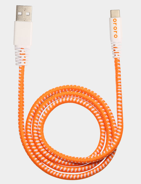 Elastic Braided Type-C Charging Cable view 2