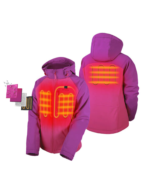 Women's Heated Jacket - Pink & Purple ,view 2