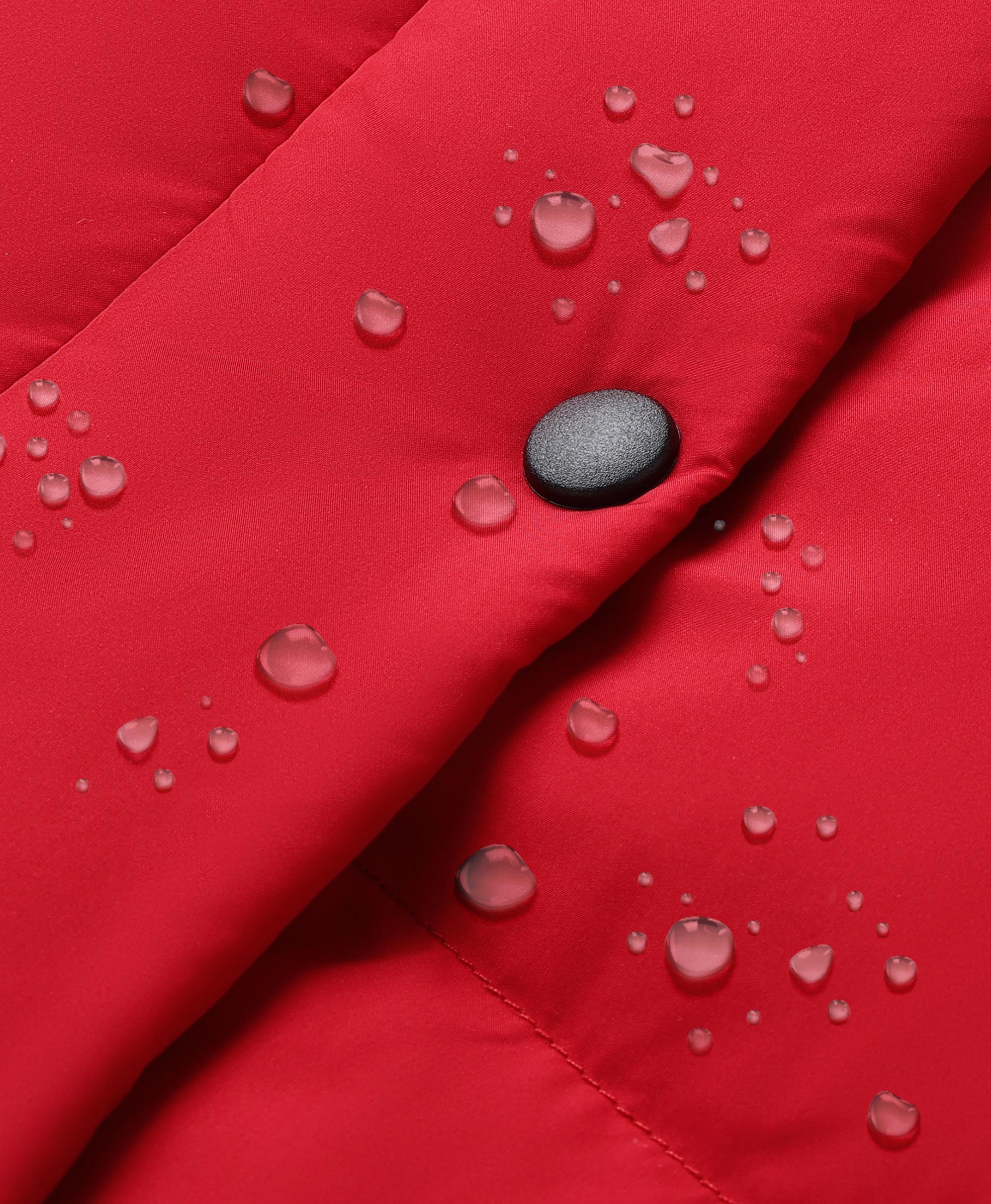 Women's Heated Cropped Puffer Down Vest - Black / Red, Thumbnail 26