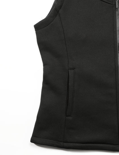 Women's Heated Fleece Vest - Black